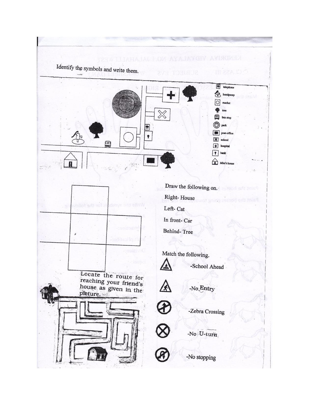 Worksheet for Class 3 EVS Assignment 36 Left Right - Page 2