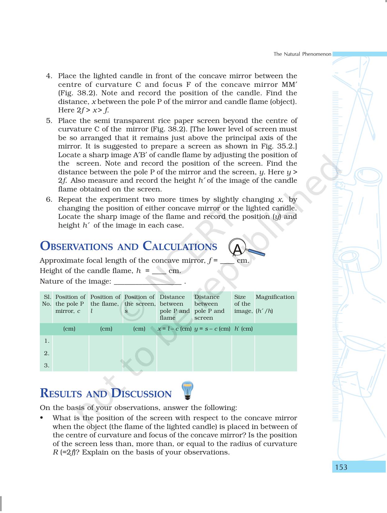 NCERT Laboratory Manuals for Class X Science - The Natural Phenomenon - Page 22
