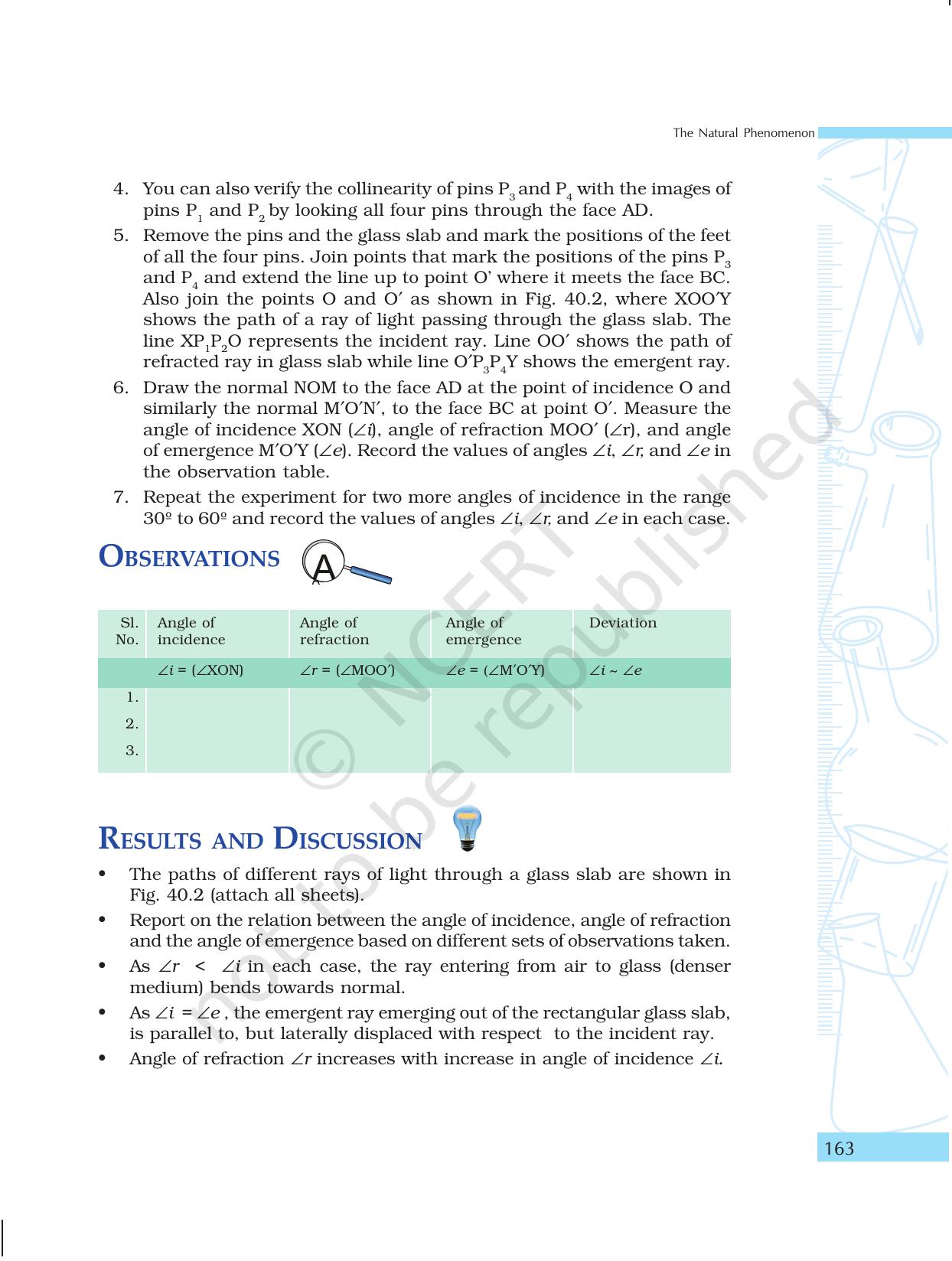 NCERT Laboratory Manuals for Class X Science - The Natural Phenomenon - Page 32