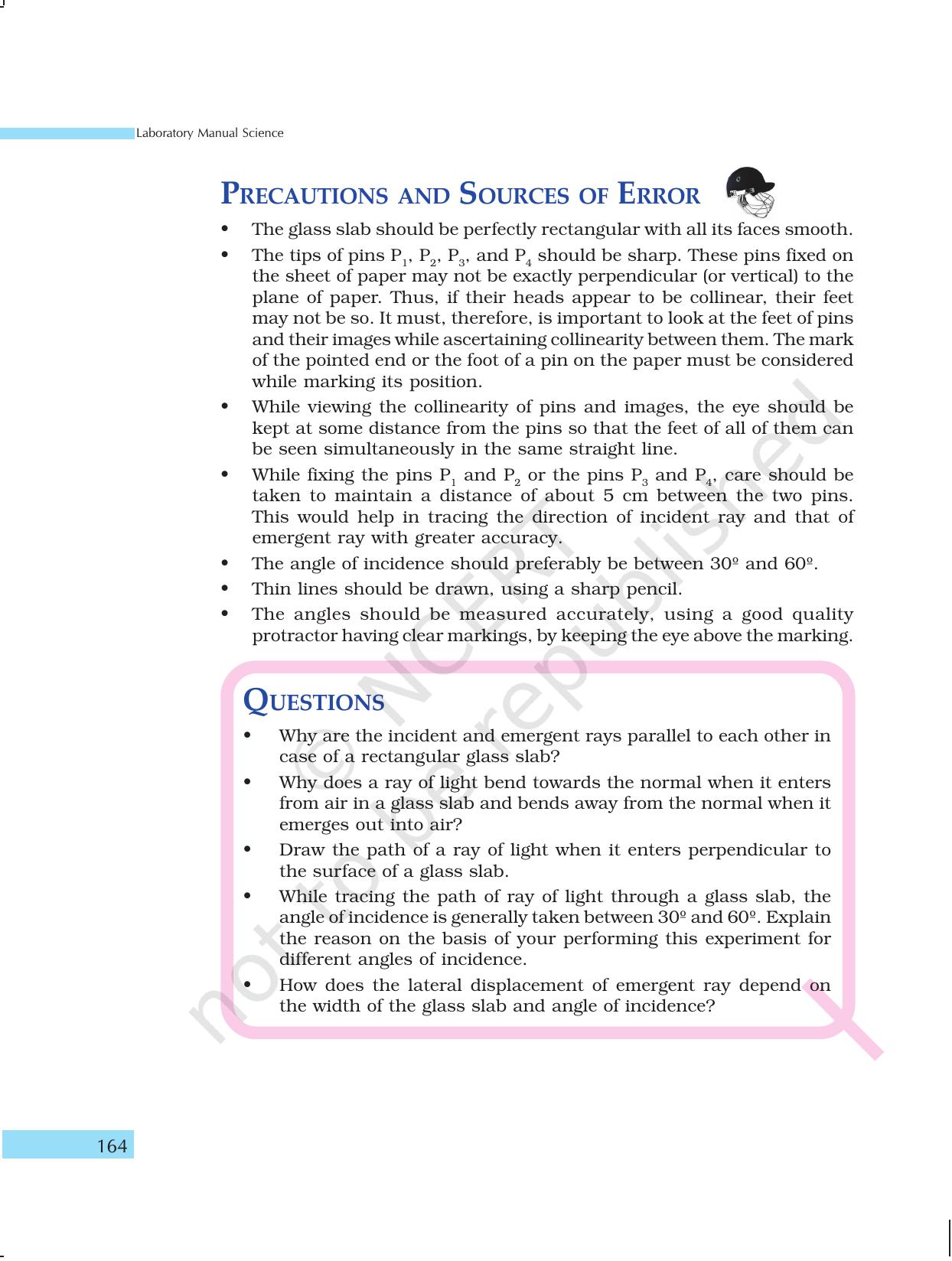 NCERT Laboratory Manuals for Class X Science - The Natural Phenomenon - Page 33