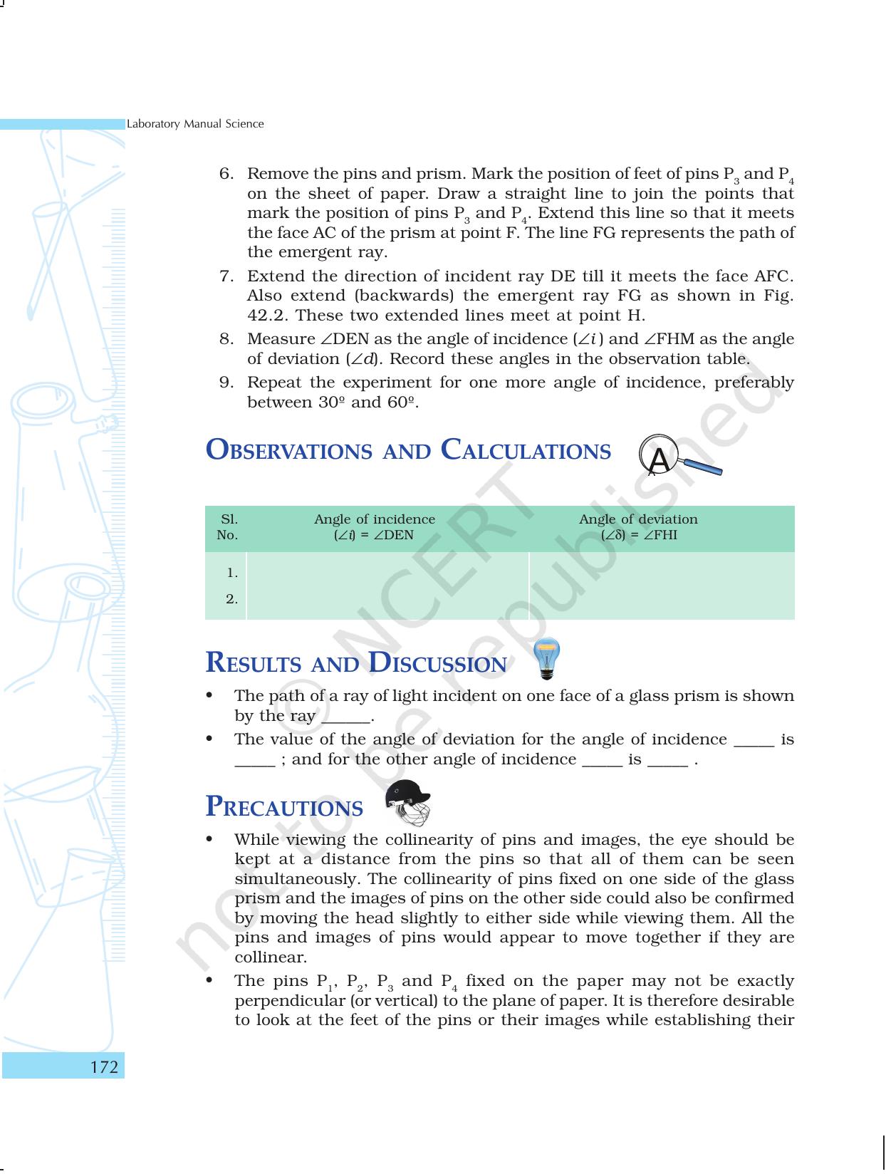 NCERT Laboratory Manuals for Class X Science - The Natural Phenomenon - Page 41