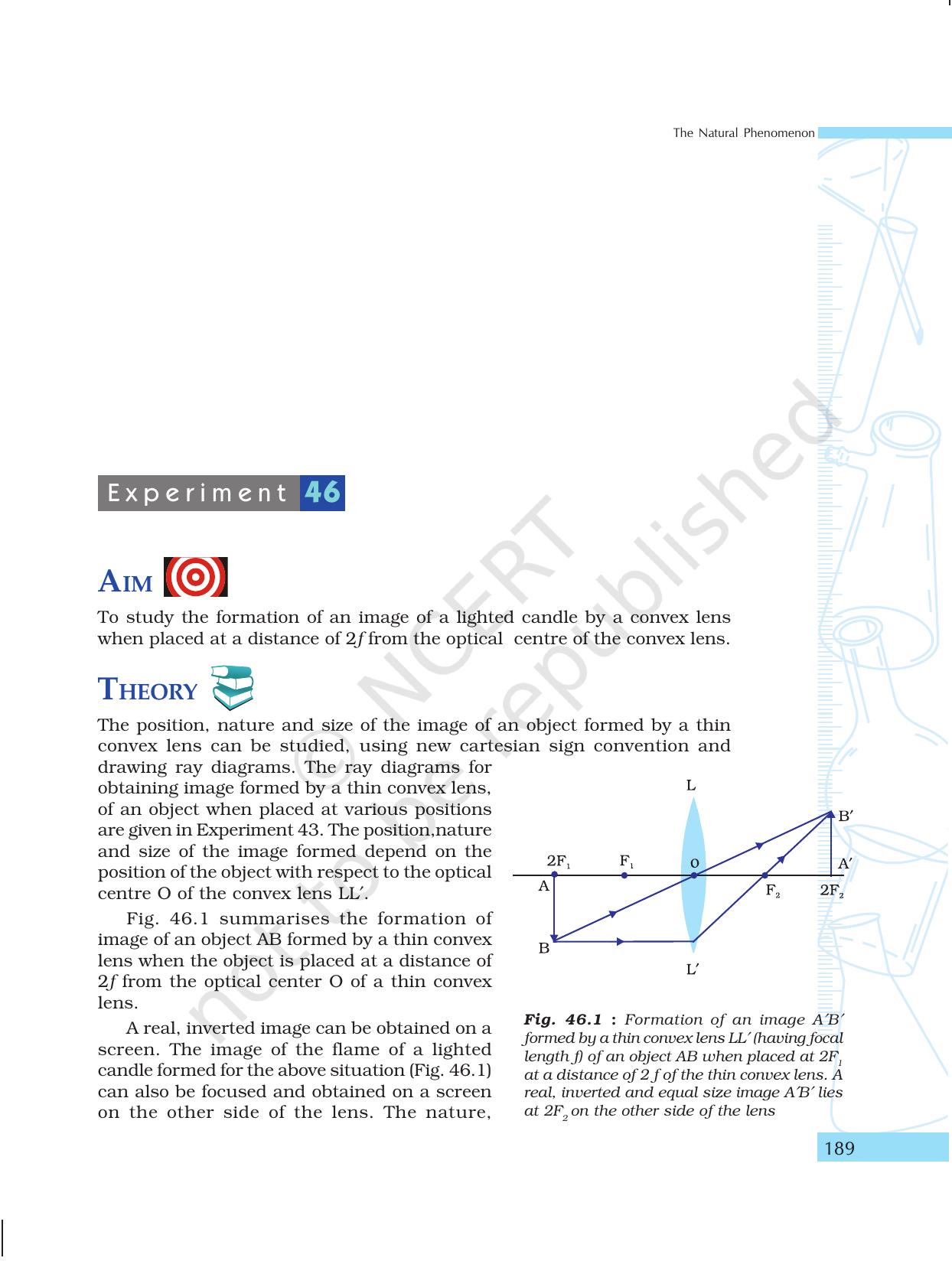NCERT Laboratory Manuals for Class X Science - The Natural Phenomenon - Page 58
