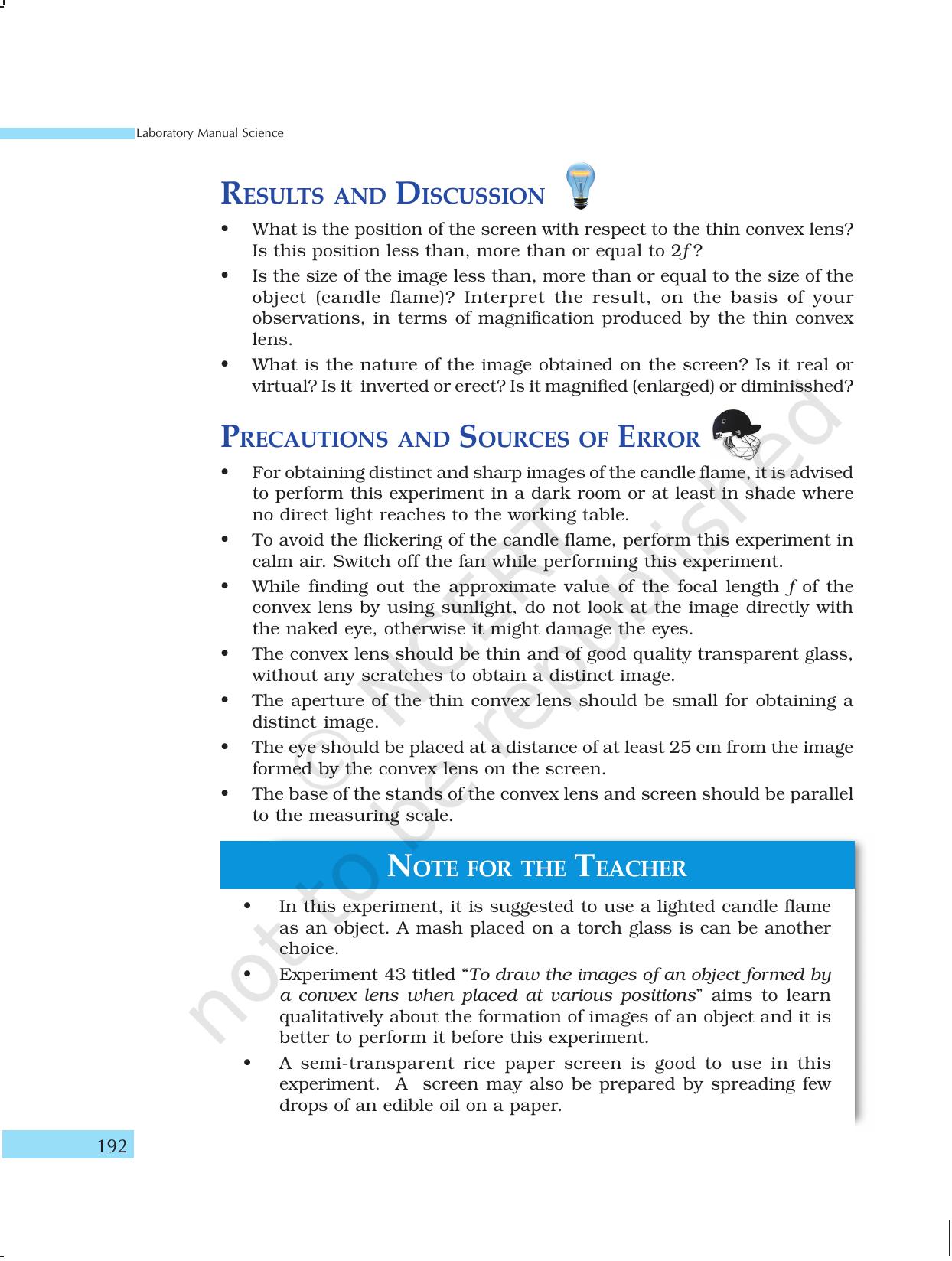 NCERT Laboratory Manuals for Class X Science - The Natural Phenomenon - Page 61