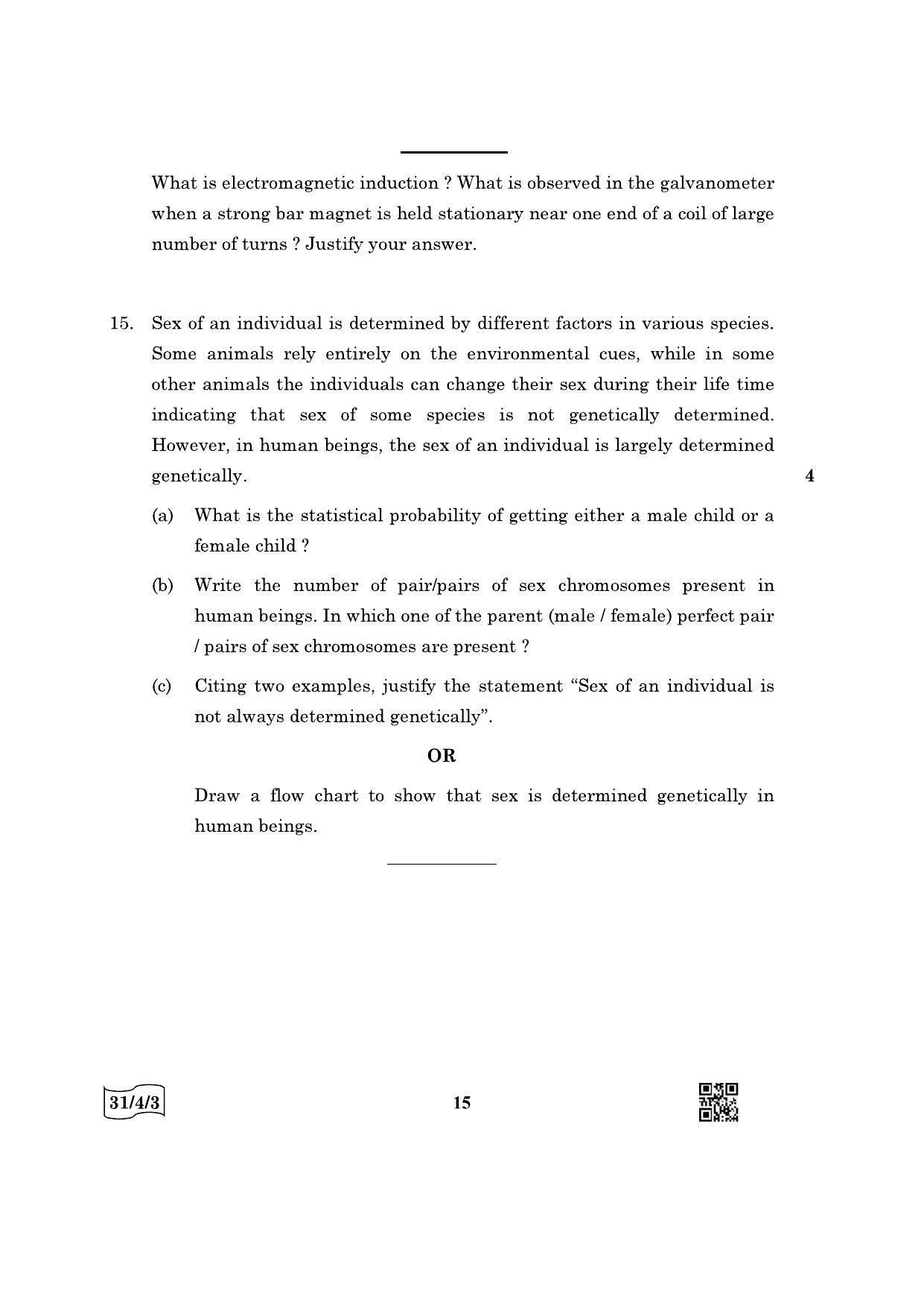 CBSE Class 10 31-4-3 Science 2022 Question Paper - Page 15
