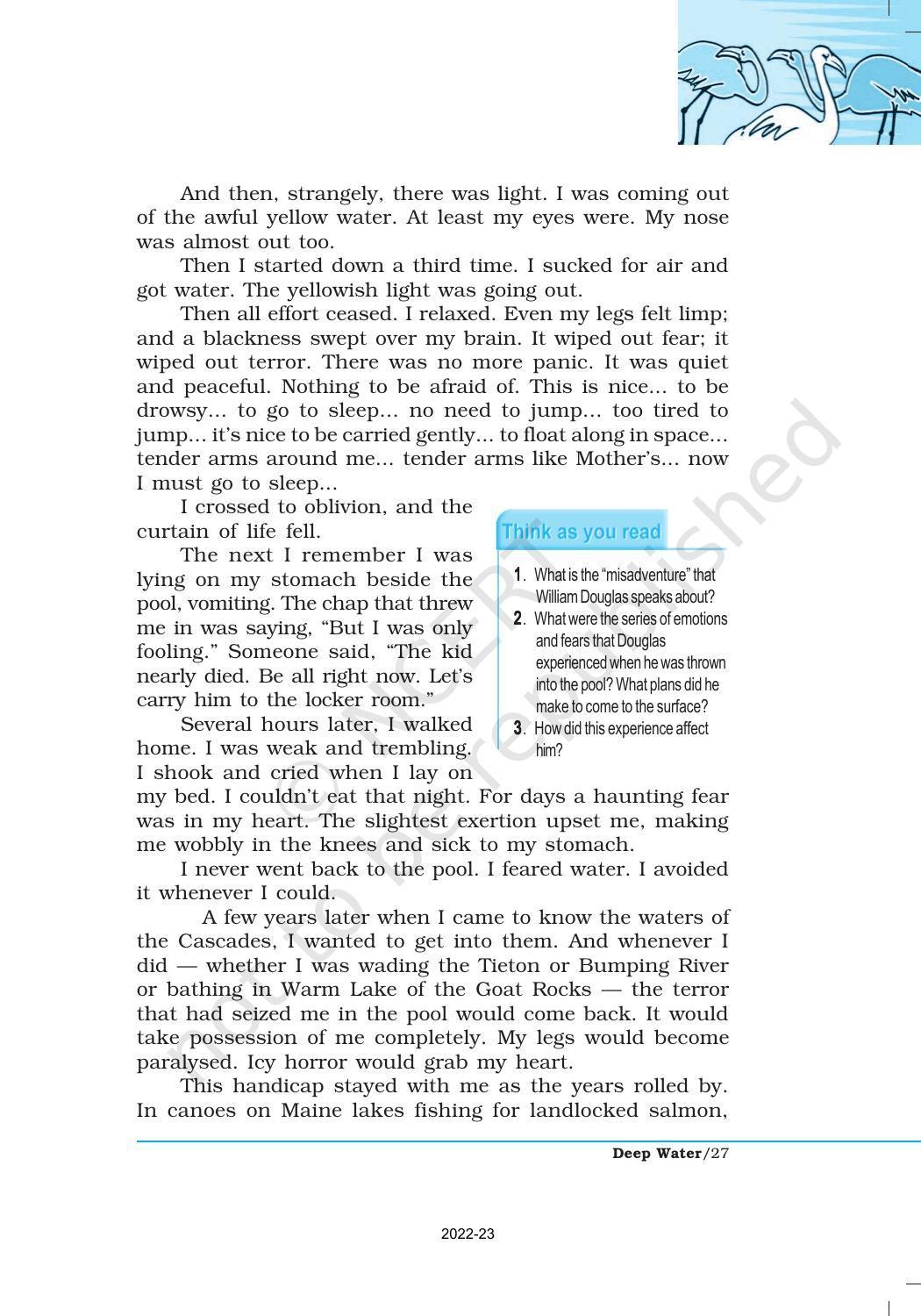 NCERT Book for Class 12 English Chapter 3 Deep Water - Page 5