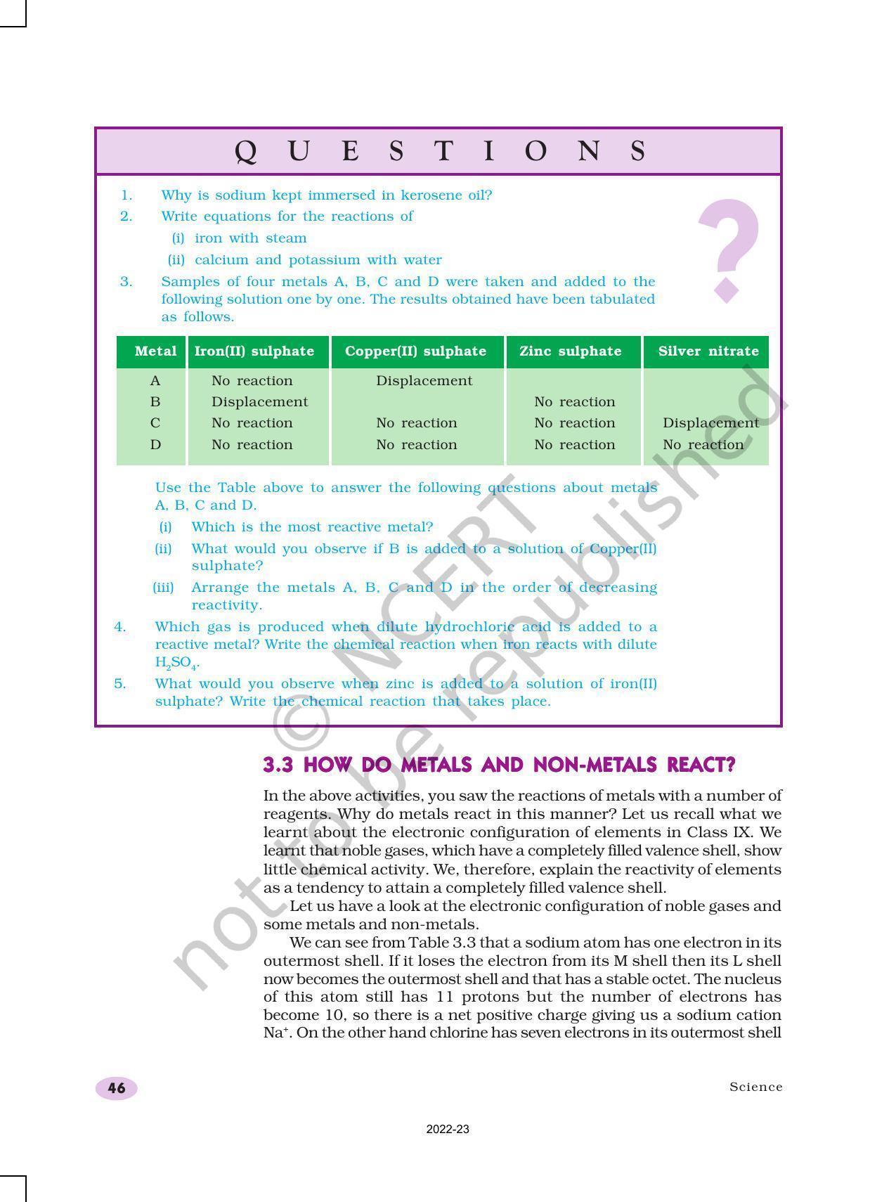 NCERT Book for Class 10 Science Chapter 3 Metals and Non-Metals - Page 10