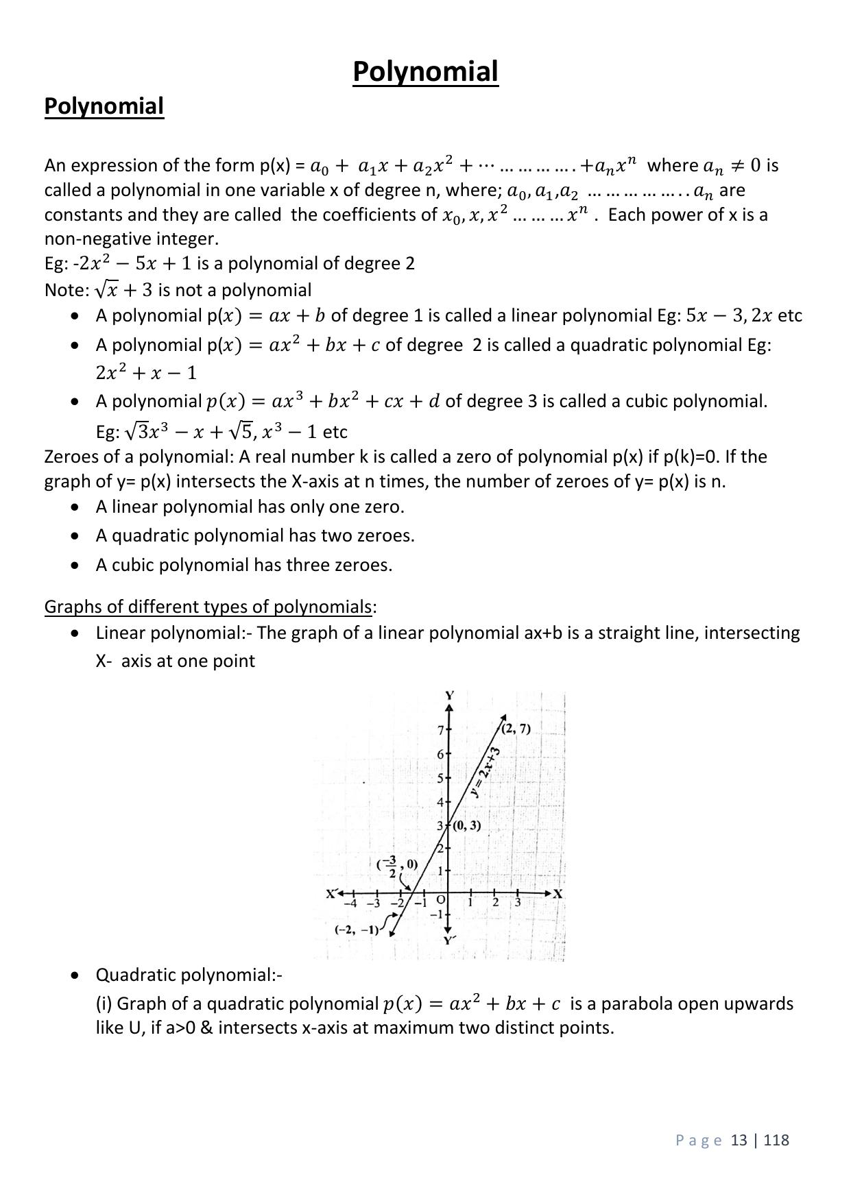 CBSE Worksheets for Class 10 Maths Polynomials Assignment 8 - Page 1