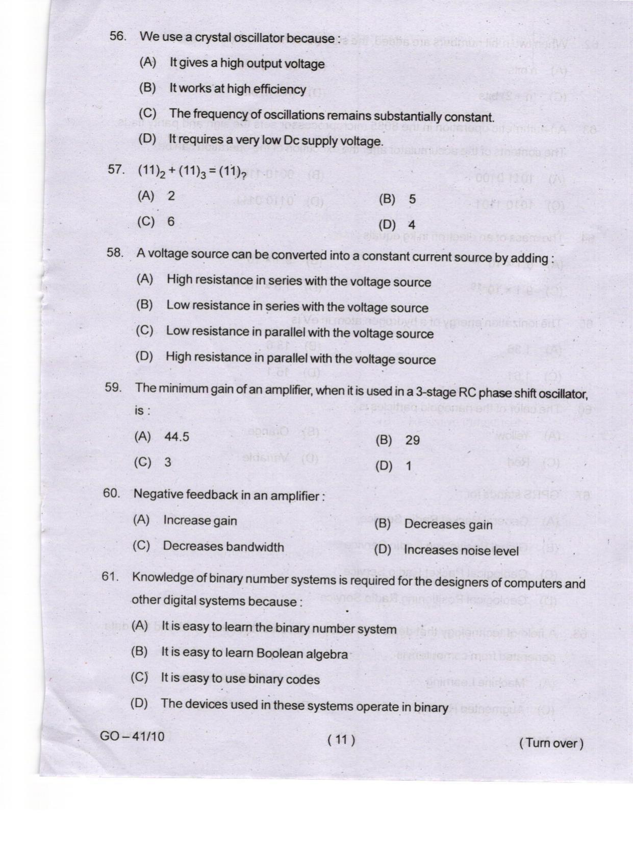 Odisha CPET 2024 ELECTRONICS SCIENCE Question Paper - Page 11