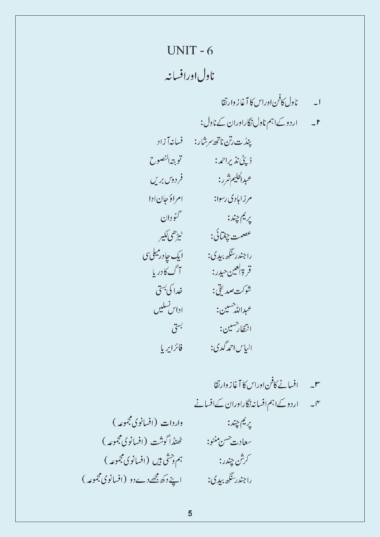 NTA PhD Entrance Exam Urdu Syllabus - Page 6