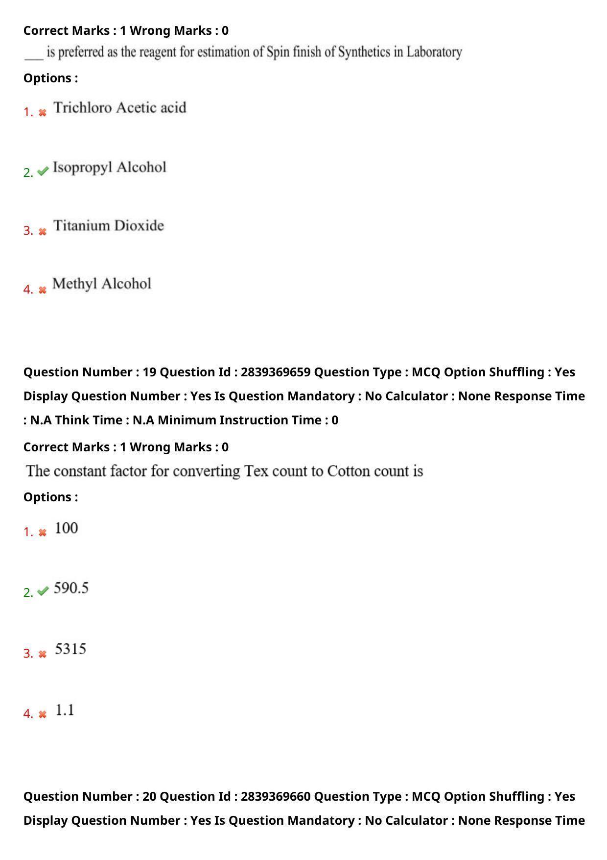 TS PGECET 2023: TX-TEXTILE TECHNOLOGY Question Papers - Page 14