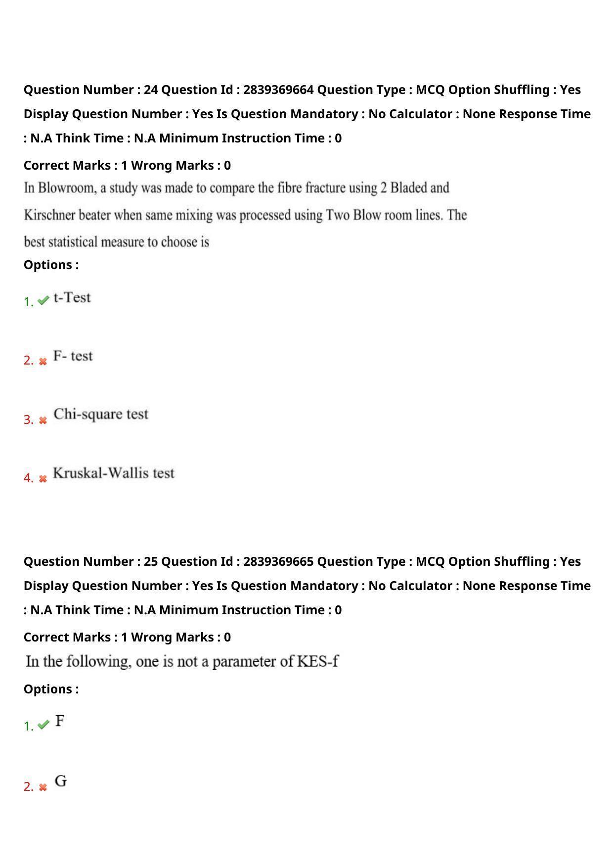 TS PGECET 2023: TX-TEXTILE TECHNOLOGY Question Papers - Page 17