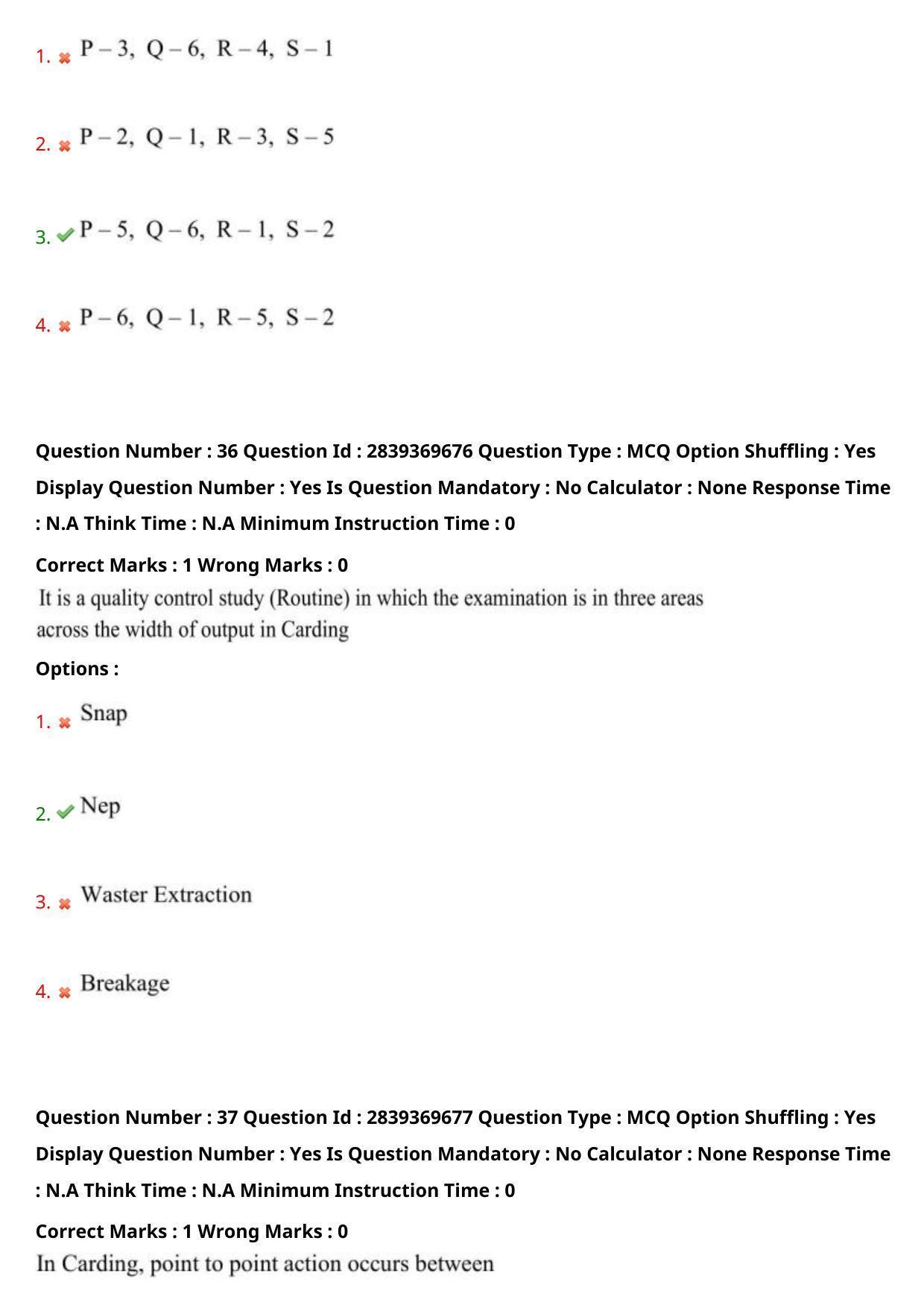 TS PGECET 2023: TX-TEXTILE TECHNOLOGY Question Papers - Page 24