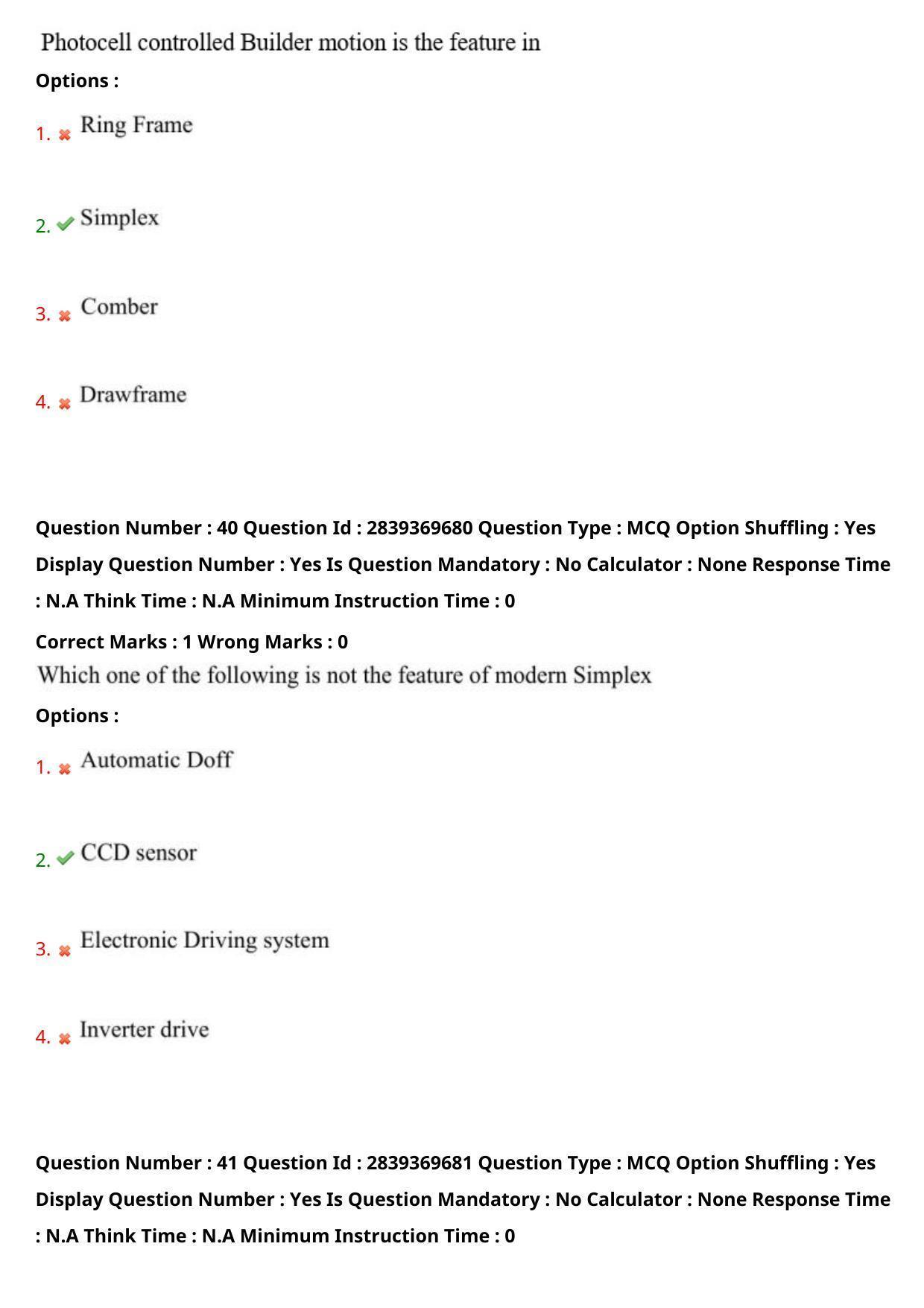 TS PGECET 2023: TX-TEXTILE TECHNOLOGY Question Papers - Page 26