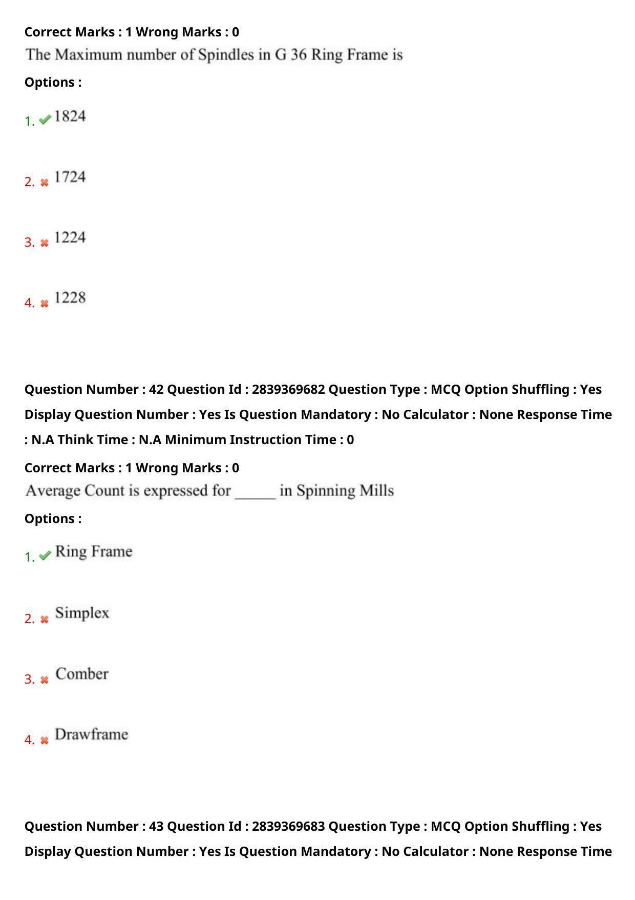 TS PGECET 2023: TX-TEXTILE TECHNOLOGY Question Papers - Page 27