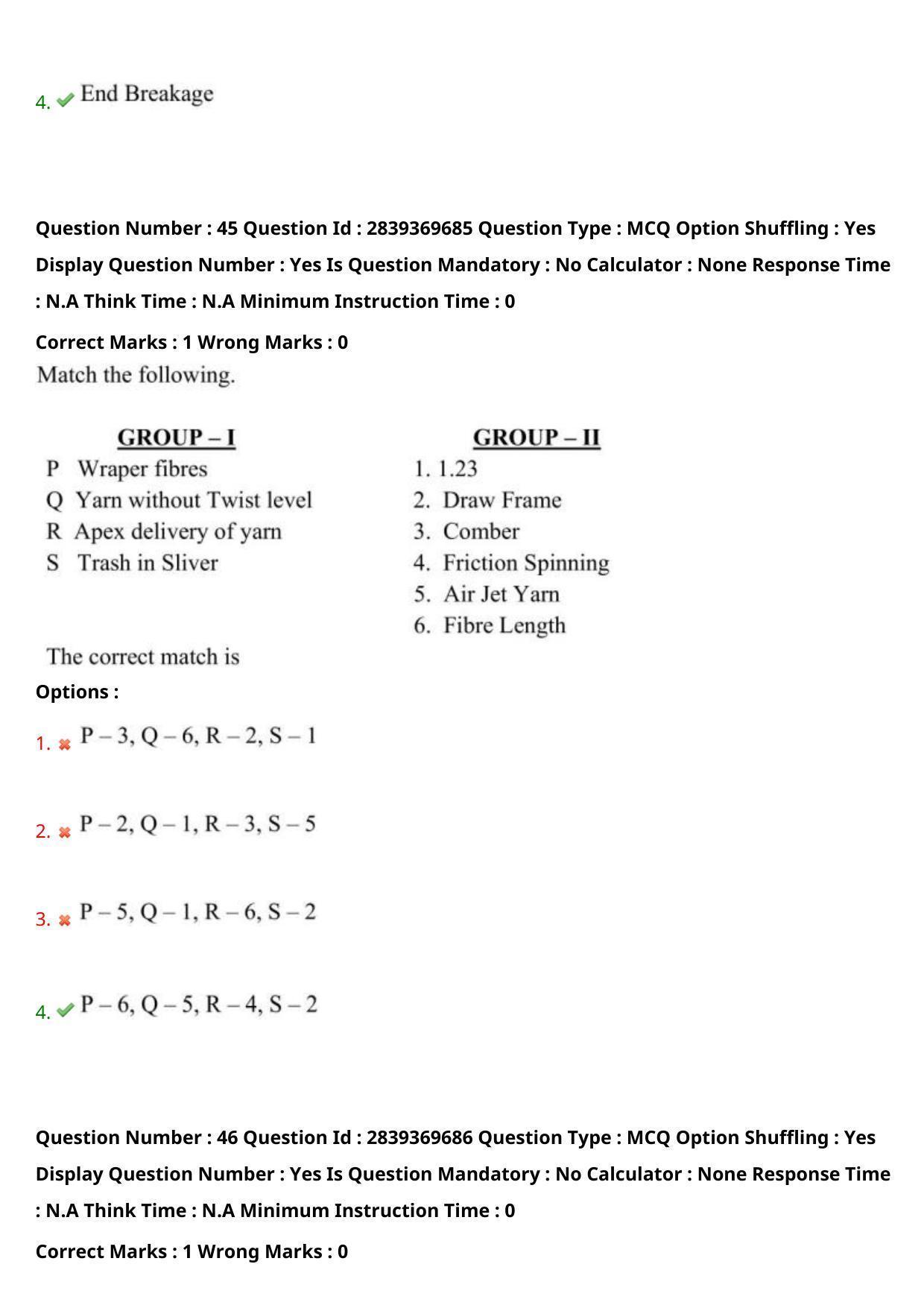 TS PGECET 2023: TX-TEXTILE TECHNOLOGY Question Papers - Page 29