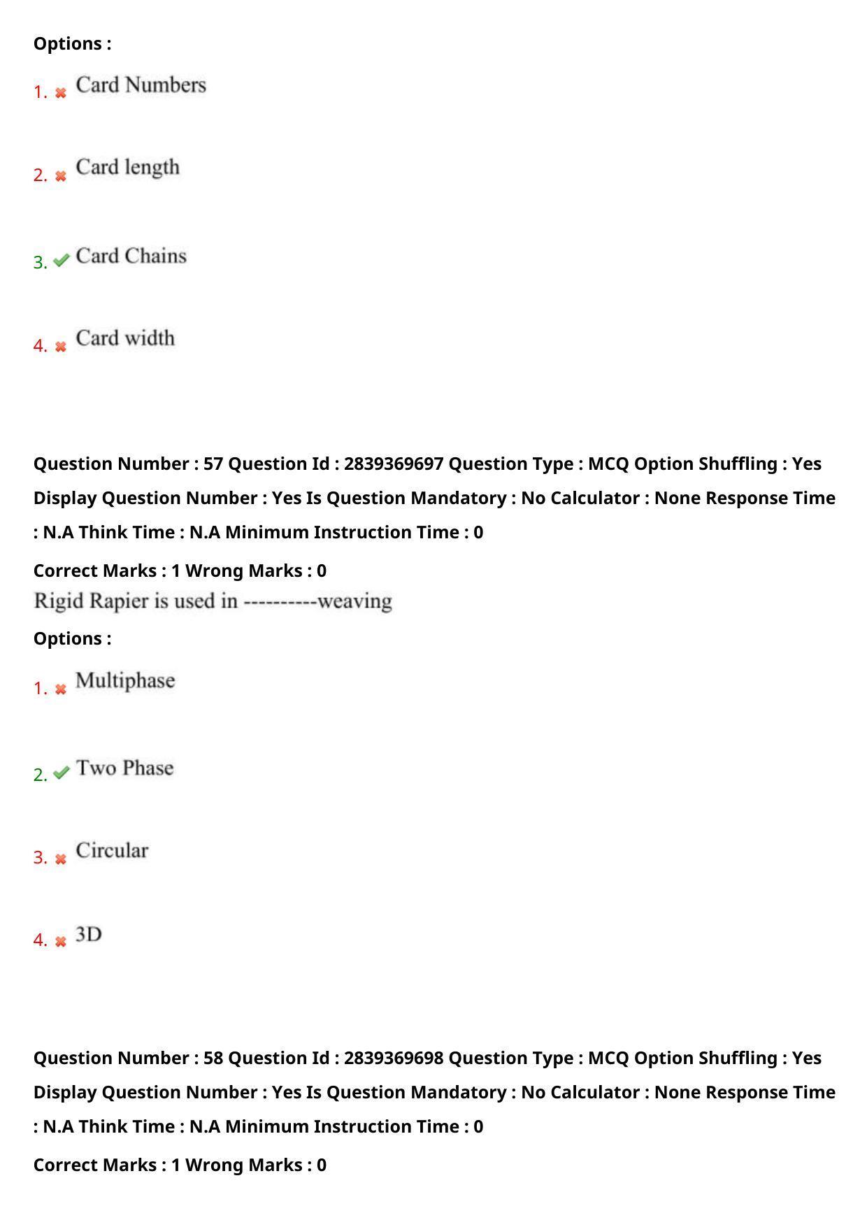 TS PGECET 2023: TX-TEXTILE TECHNOLOGY Question Papers - Page 36