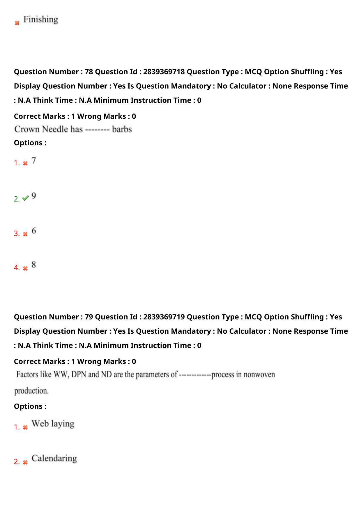 TS PGECET 2023: TX-TEXTILE TECHNOLOGY Question Papers - Page 48