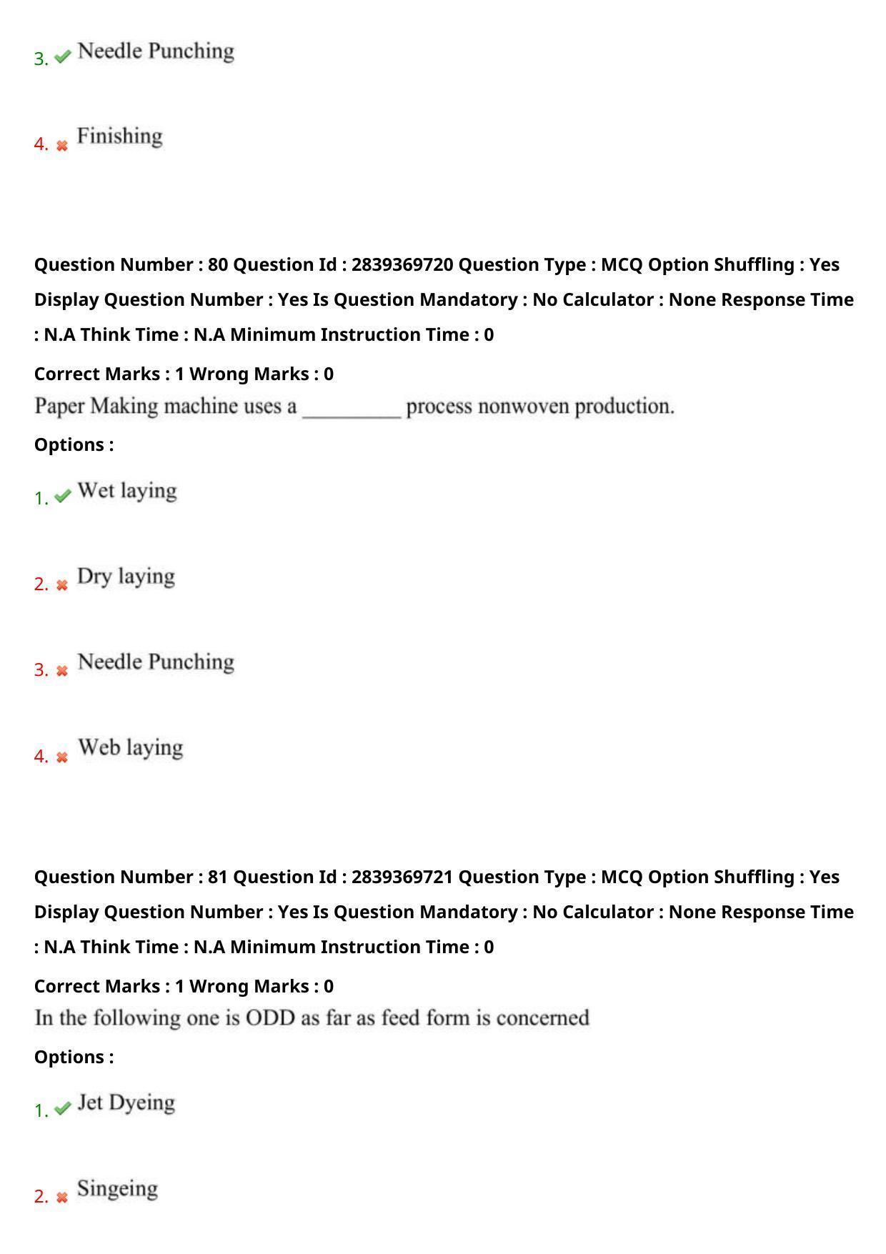 TS PGECET 2023: TX-TEXTILE TECHNOLOGY Question Papers - Page 49