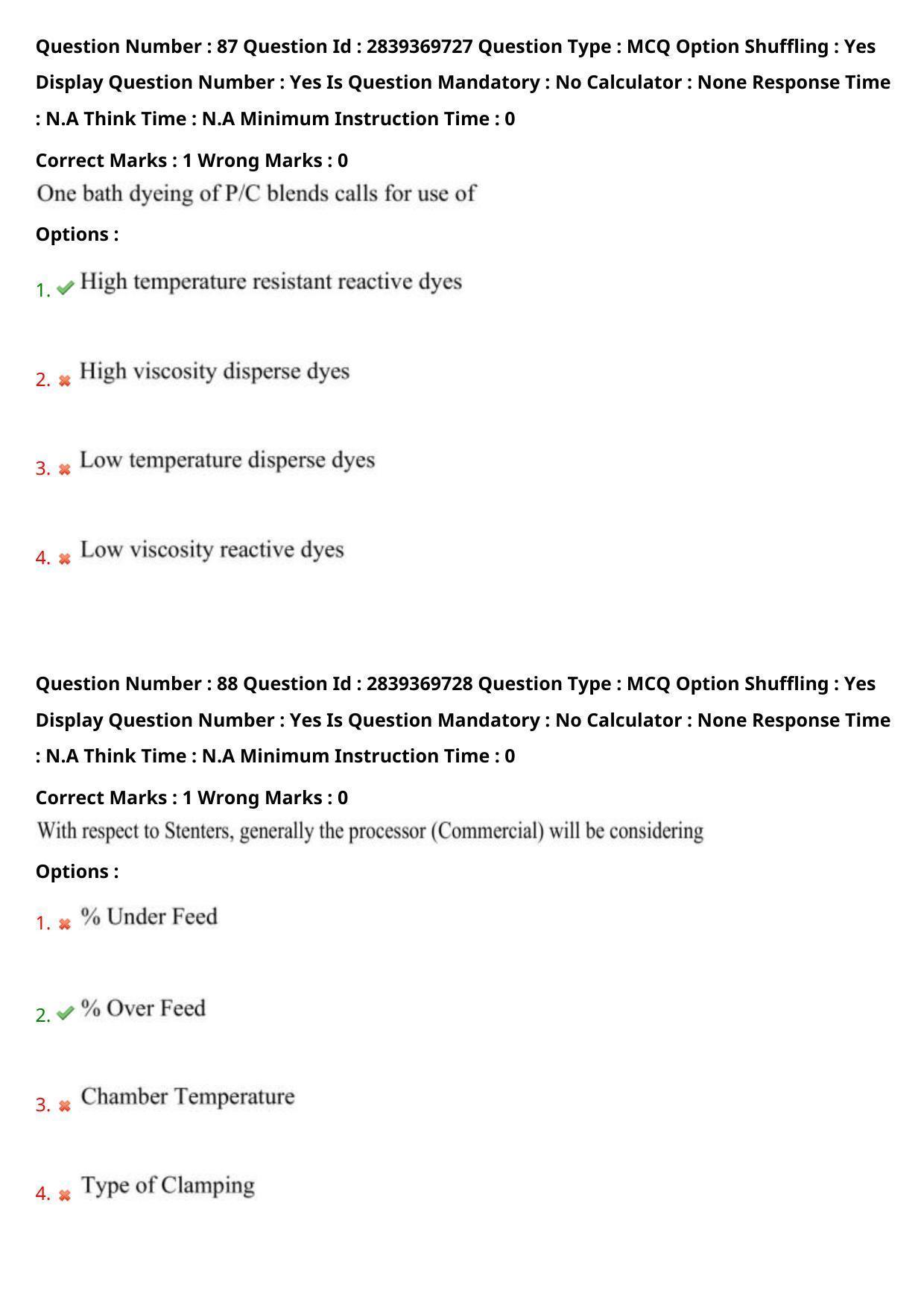 TS PGECET 2023: TX-TEXTILE TECHNOLOGY Question Papers - Page 53