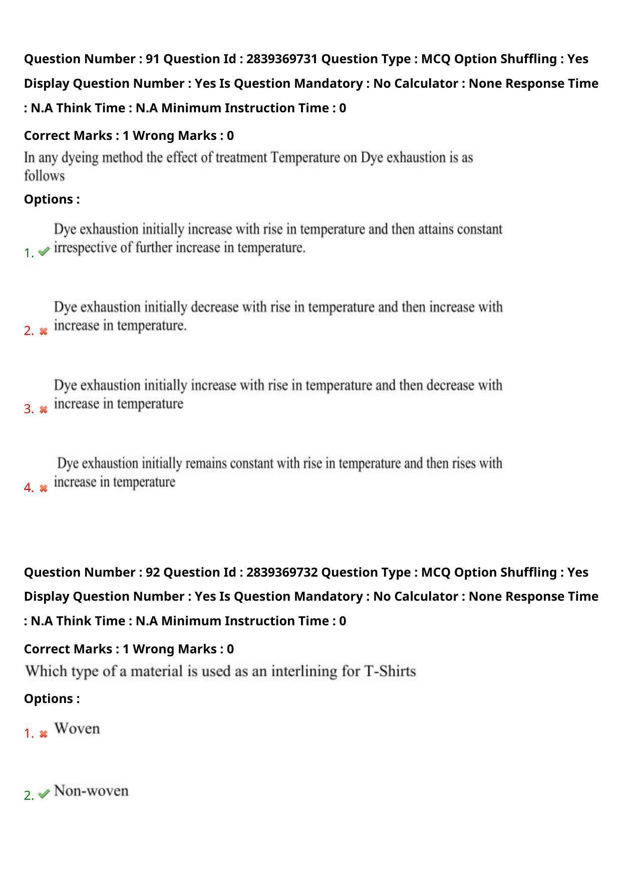 TS PGECET 2023: TX-TEXTILE TECHNOLOGY Question Papers - Page 55