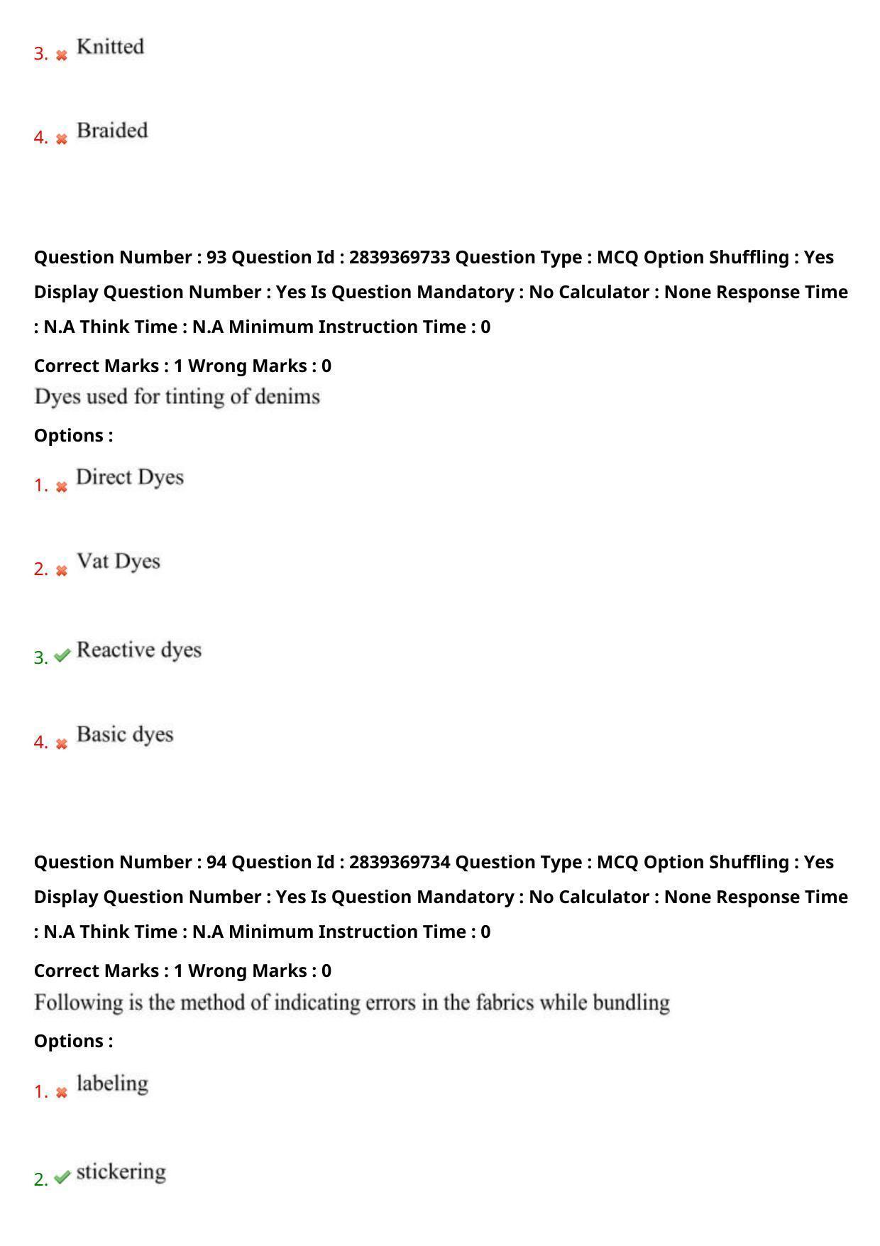 TS PGECET 2023: TX-TEXTILE TECHNOLOGY Question Papers - Page 56