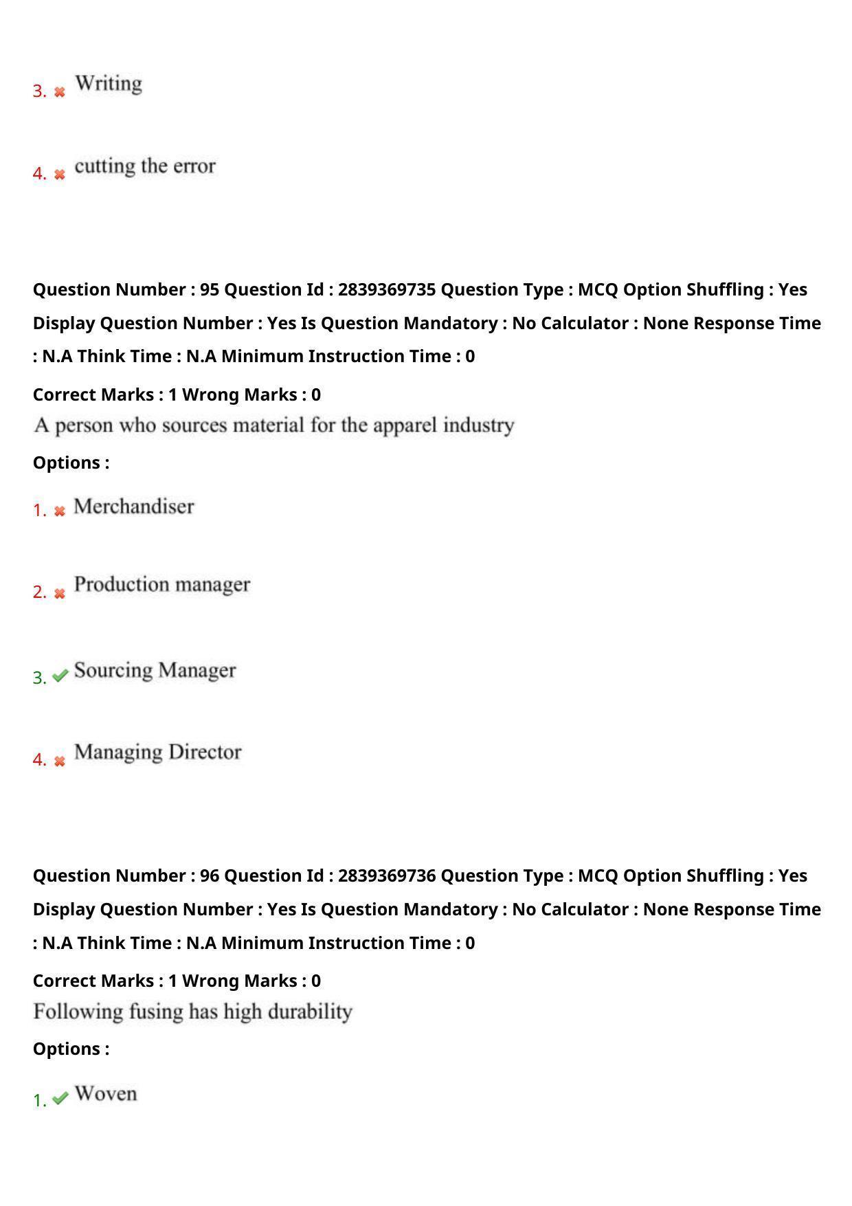 TS PGECET 2023: TX-TEXTILE TECHNOLOGY Question Papers - Page 57