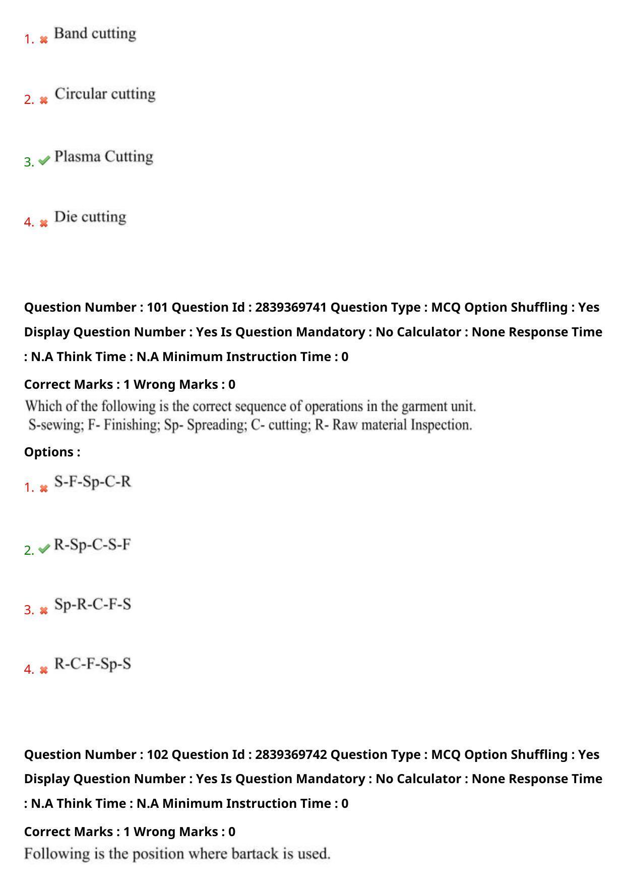 TS PGECET 2023: TX-TEXTILE TECHNOLOGY Question Papers - Page 60