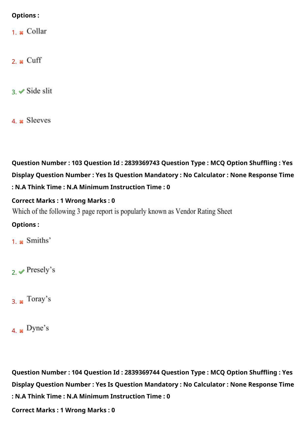 TS PGECET 2023: TX-TEXTILE TECHNOLOGY Question Papers - Page 61
