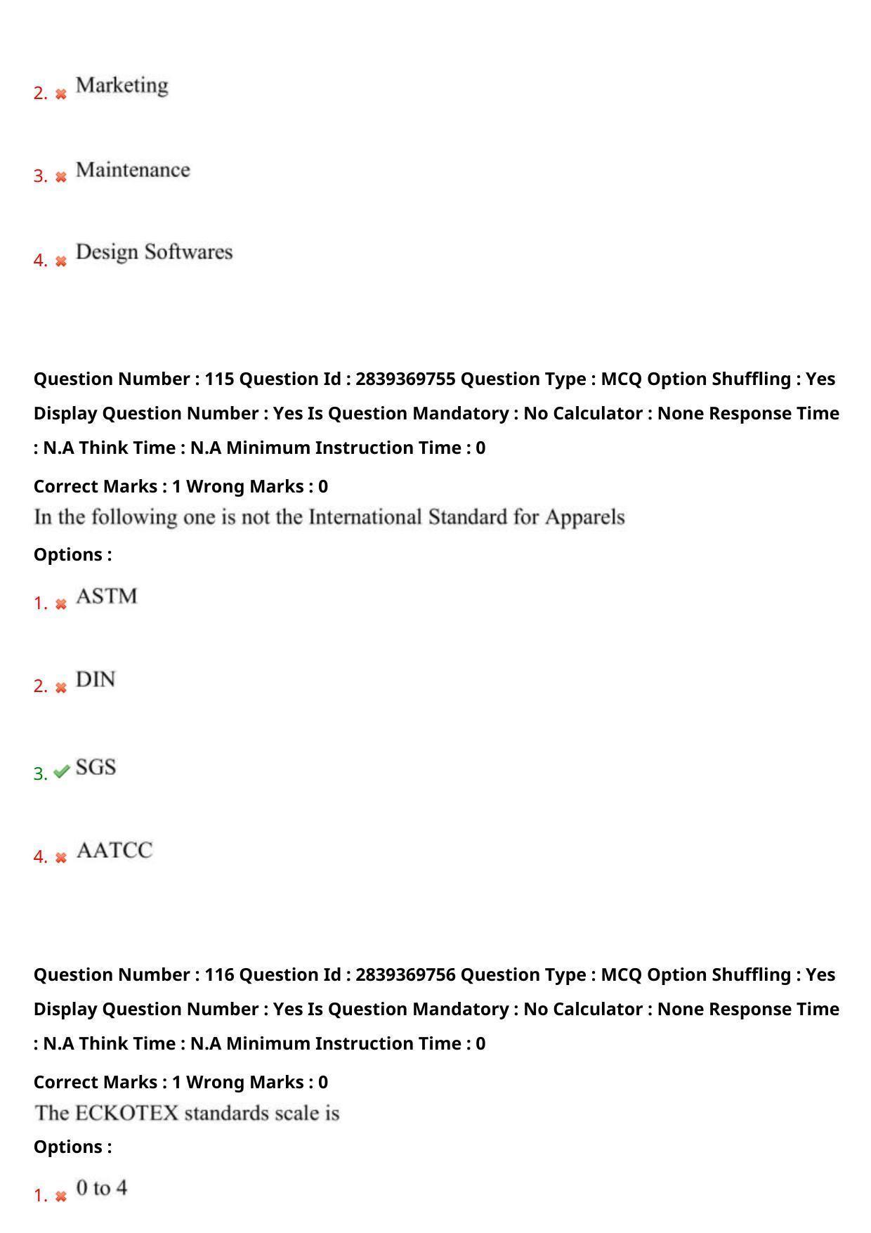 TS PGECET 2023: TX-TEXTILE TECHNOLOGY Question Papers - Page 68