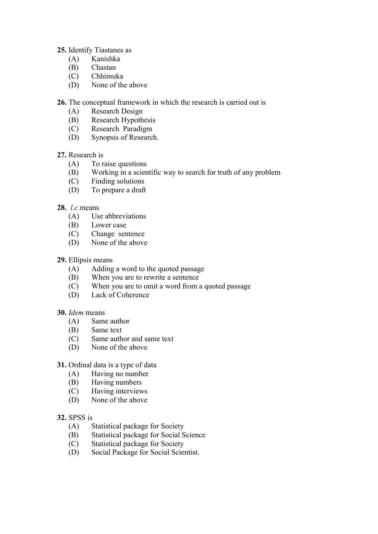 PU MPET Ancient Indian History & Archeology 2020 Question Papers - Page 4