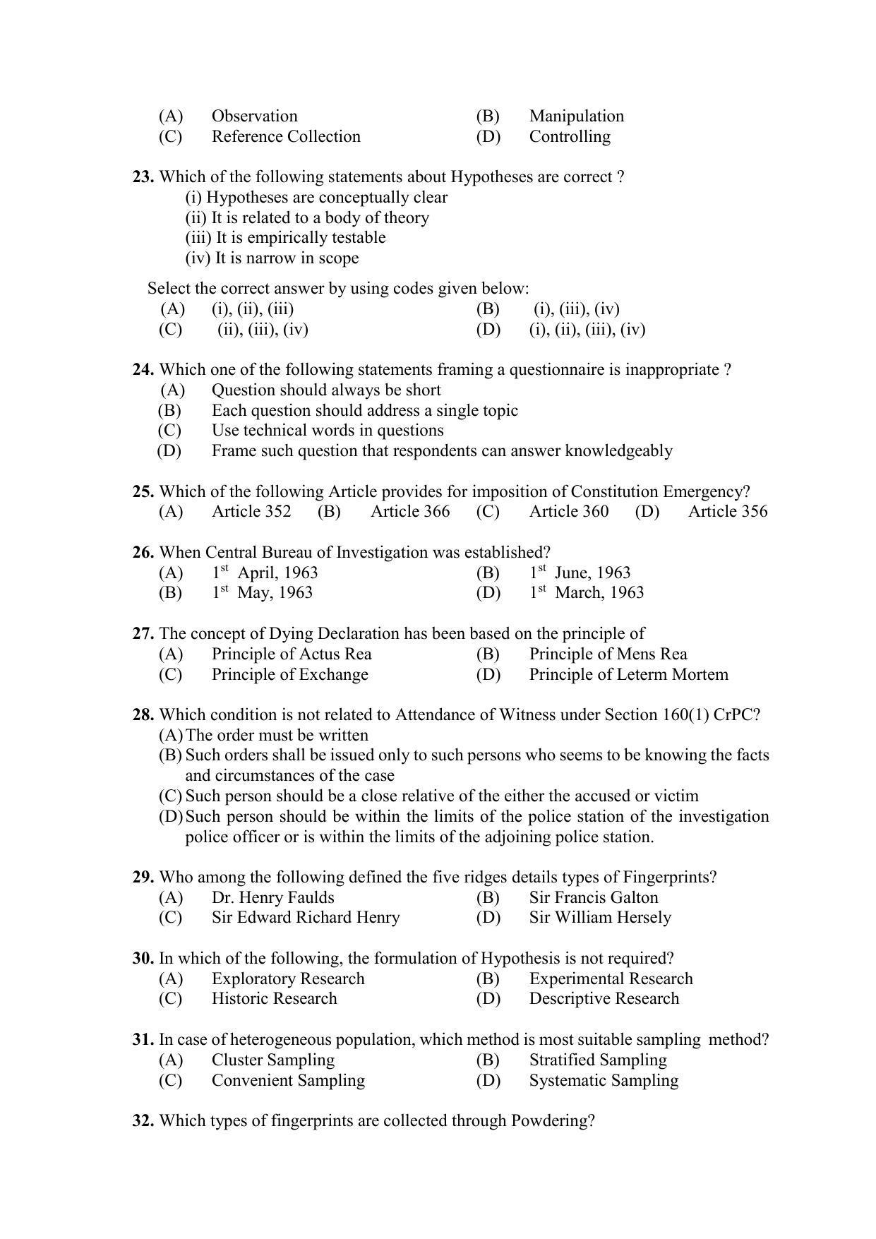 PU MPET Ancient Indian History & Archeology 2020 Question Papers - Page 50