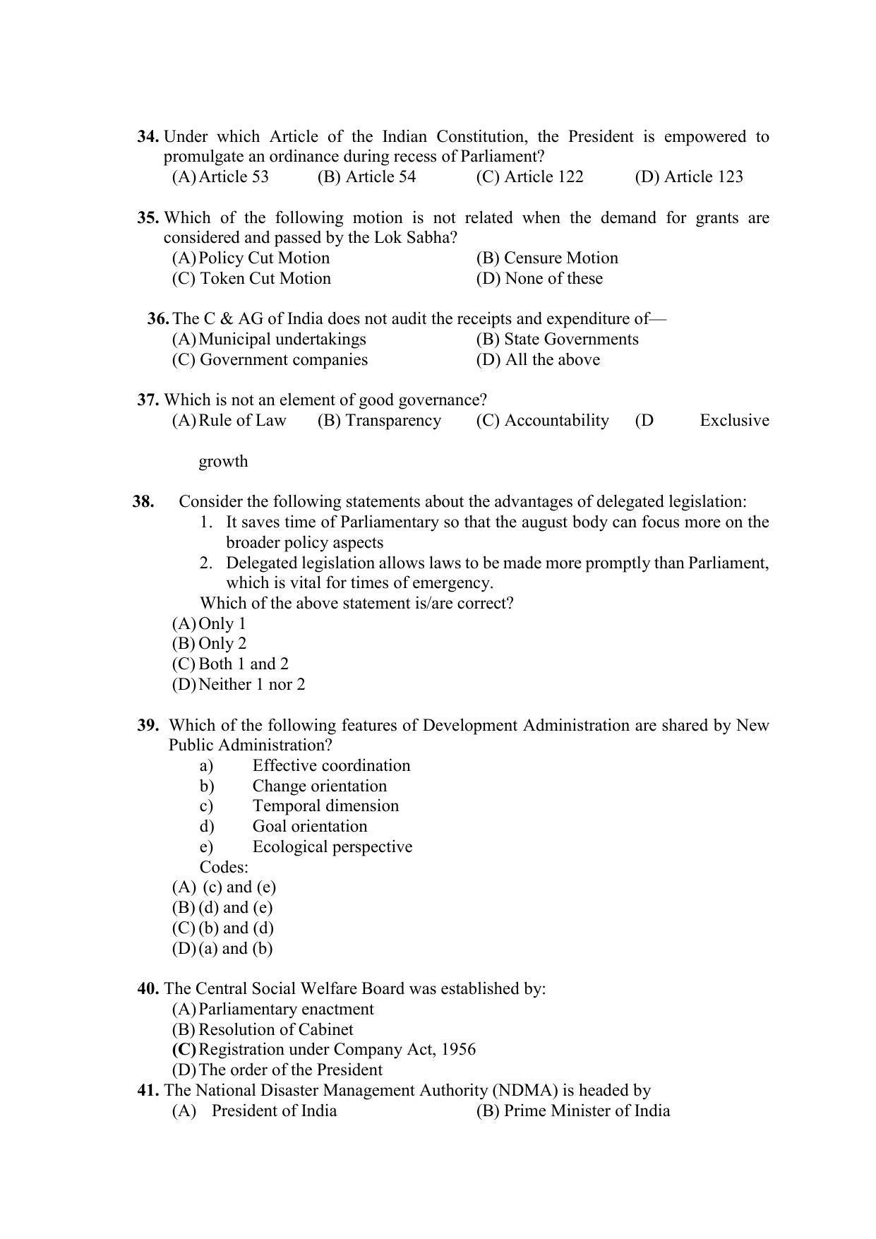 PU MPET Ancient Indian History & Archeology 2020 Question Papers - Page 64