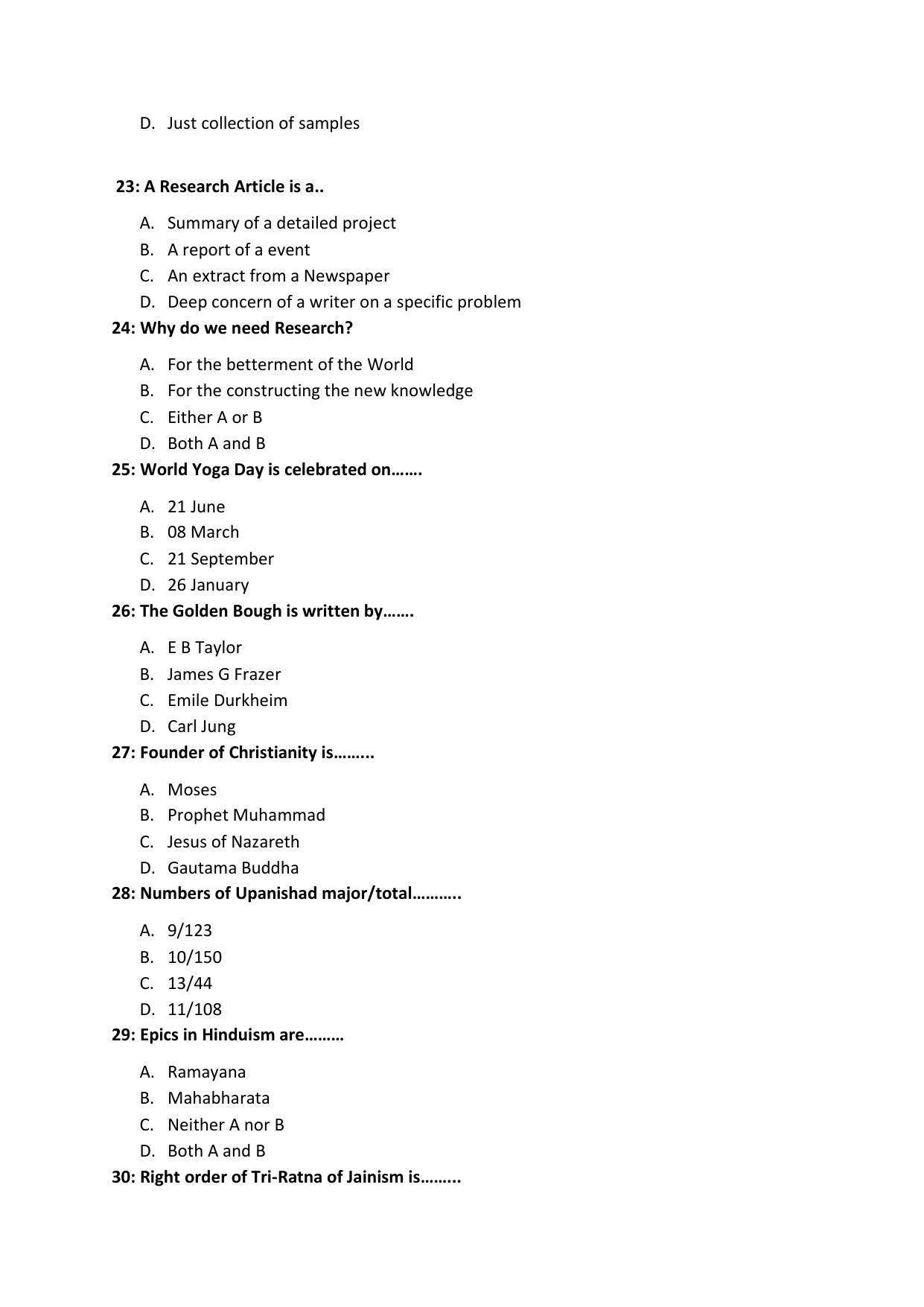 PU MPET Ancient Indian History & Archeology 2020 Question Papers - Page 70