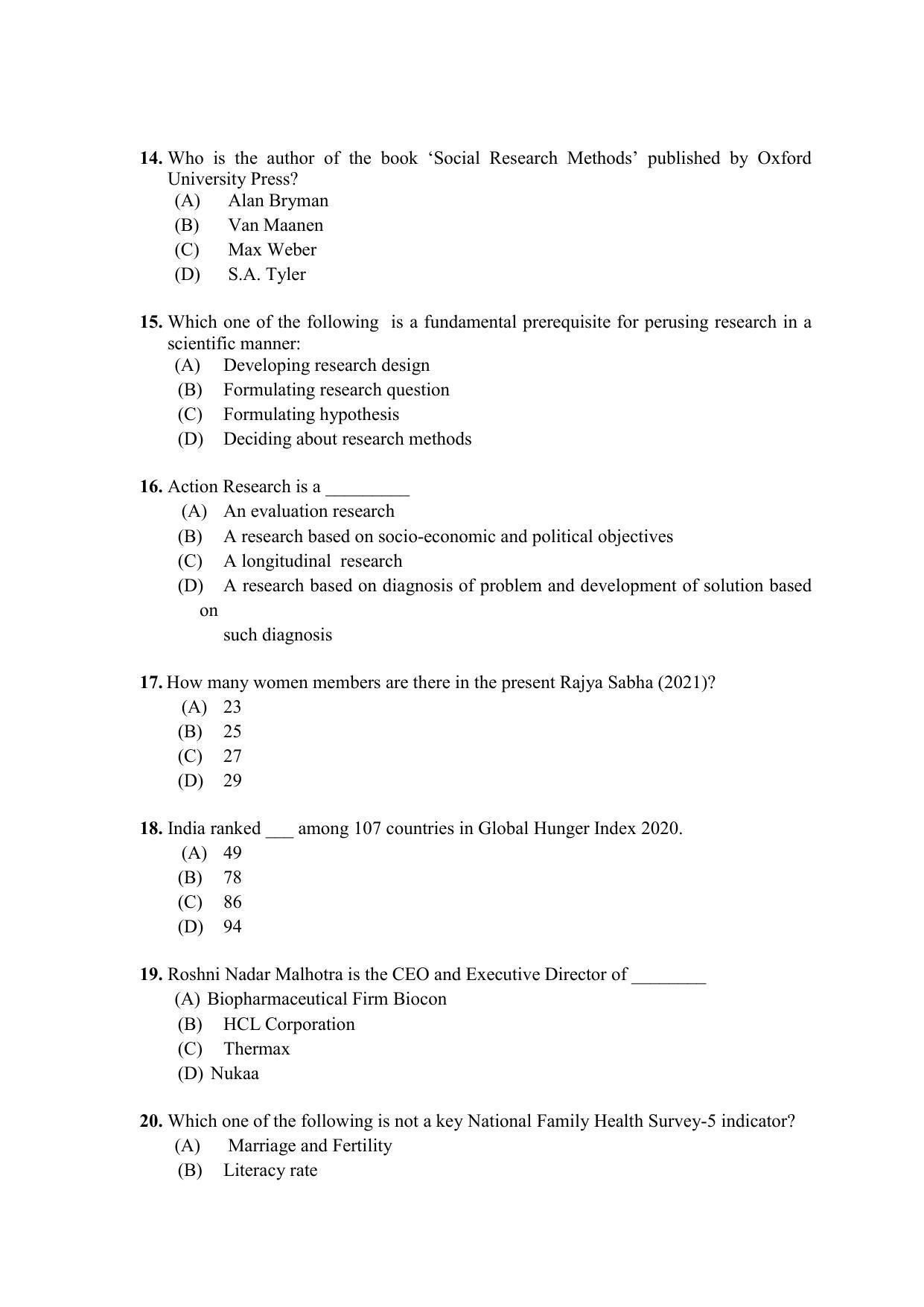 PU MPET Ancient Indian History & Archeology 2020 Question Papers - Page 81