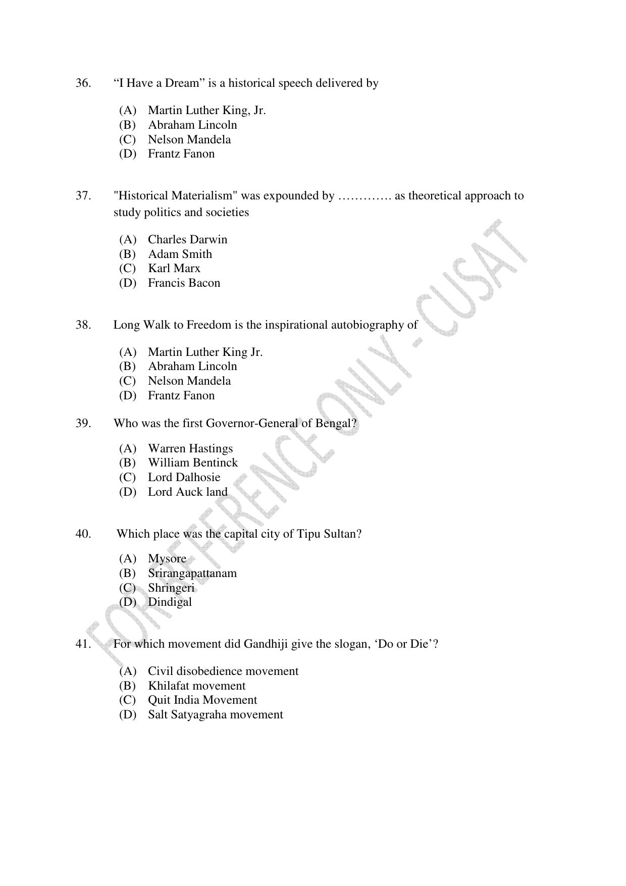 CUSAT CAT 2023 LLM Question Paper - Page 9