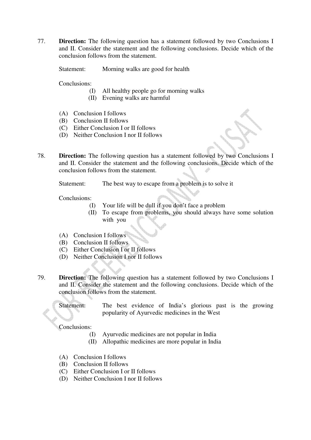 CUSAT CAT 2023 LLM Question Paper - Page 17