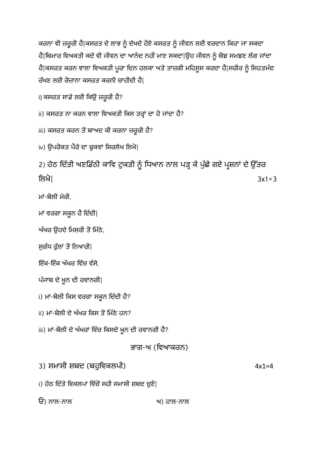 Edudel Class 10 Punjabi Sample Question Paper - Page 2