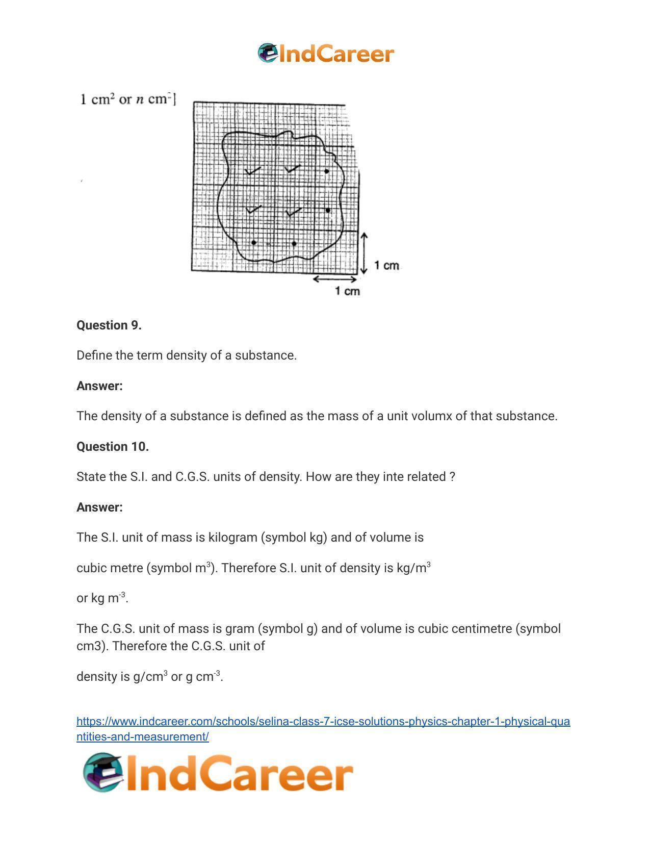 Selina Class 7 ICSE Solutions Physics : Chapter 1- Physical Quantities and Measurement - Page 12