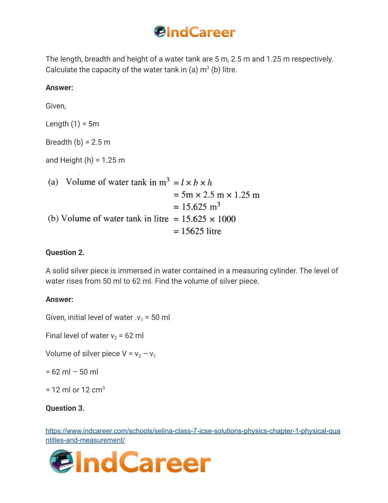 Selina Class 7 ICSE Solutions Physics : Chapter 1- Physical Quantities and Measurement - Page 16