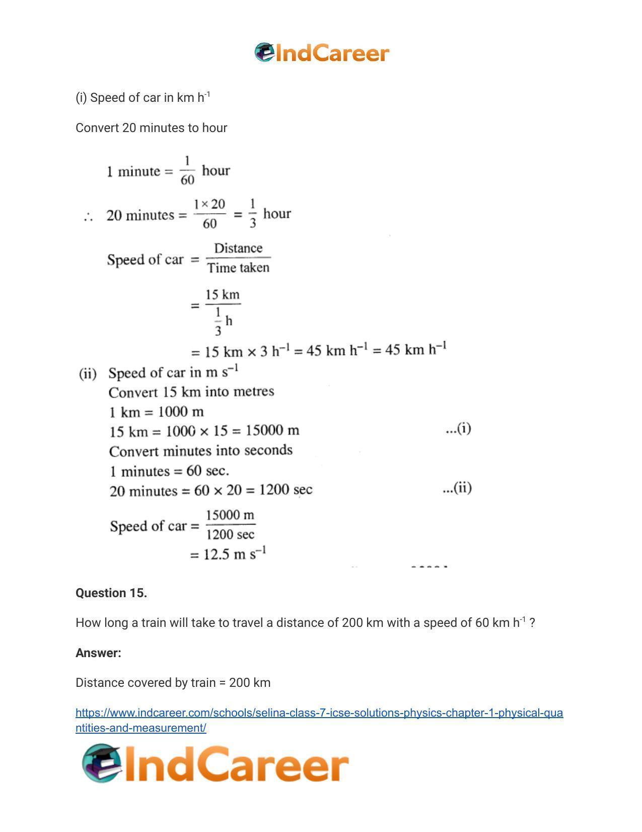 Selina Class 7 ICSE Solutions Physics : Chapter 1- Physical Quantities and Measurement - Page 23