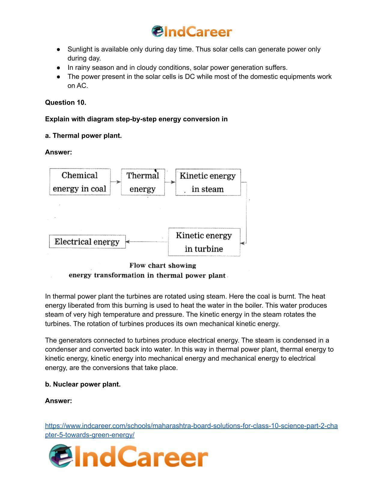 Maharashtra Board Solutions for Class 10- Science (Part 2): Chapter 5- Towards Green Energy - Page 9