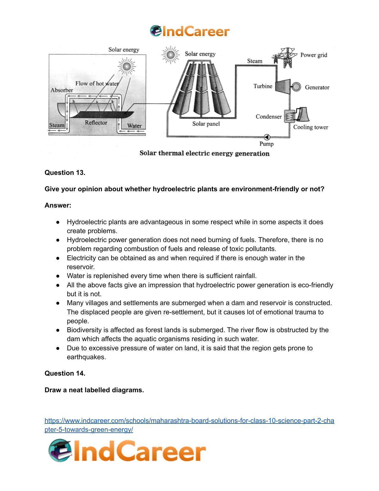 Maharashtra Board Solutions for Class 10- Science (Part 2): Chapter 5- Towards Green Energy - Page 13