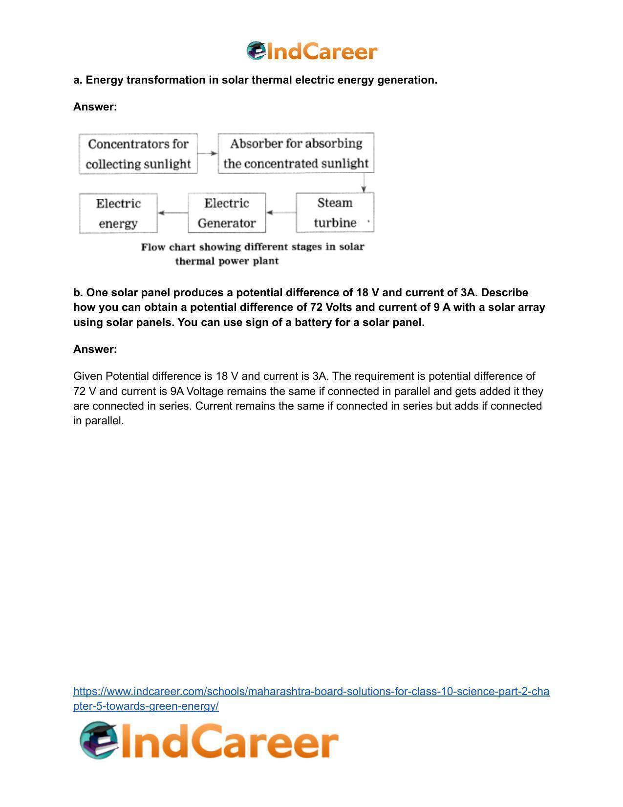 Maharashtra Board Solutions for Class 10- Science (Part 2): Chapter 5- Towards Green Energy - Page 14
