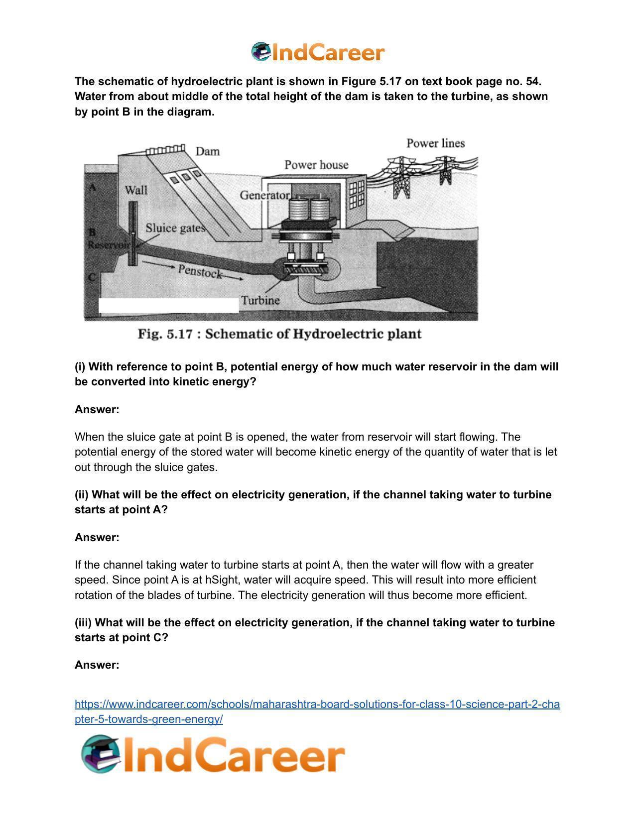 Maharashtra Board Solutions for Class 10- Science (Part 2): Chapter 5- Towards Green Energy - Page 17