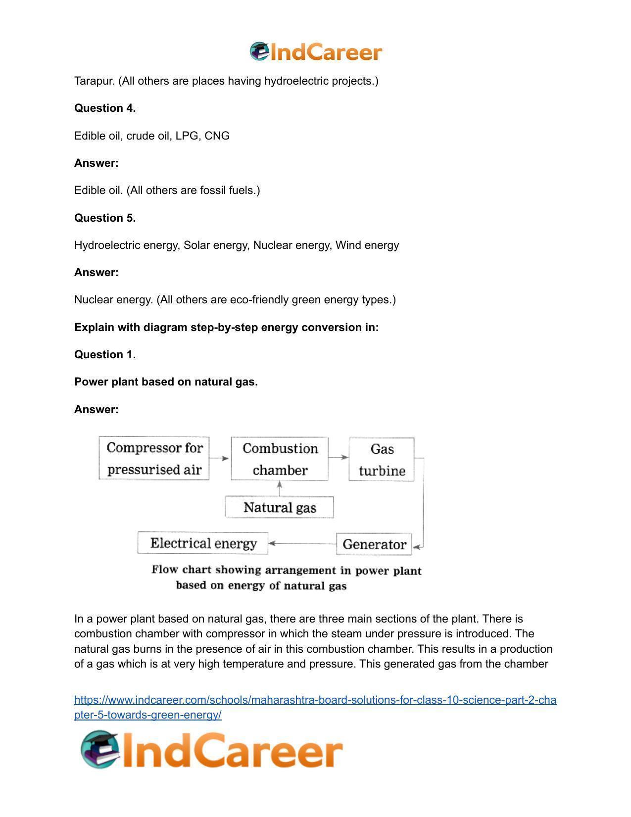 Maharashtra Board Solutions for Class 10- Science (Part 2): Chapter 5- Towards Green Energy - Page 28
