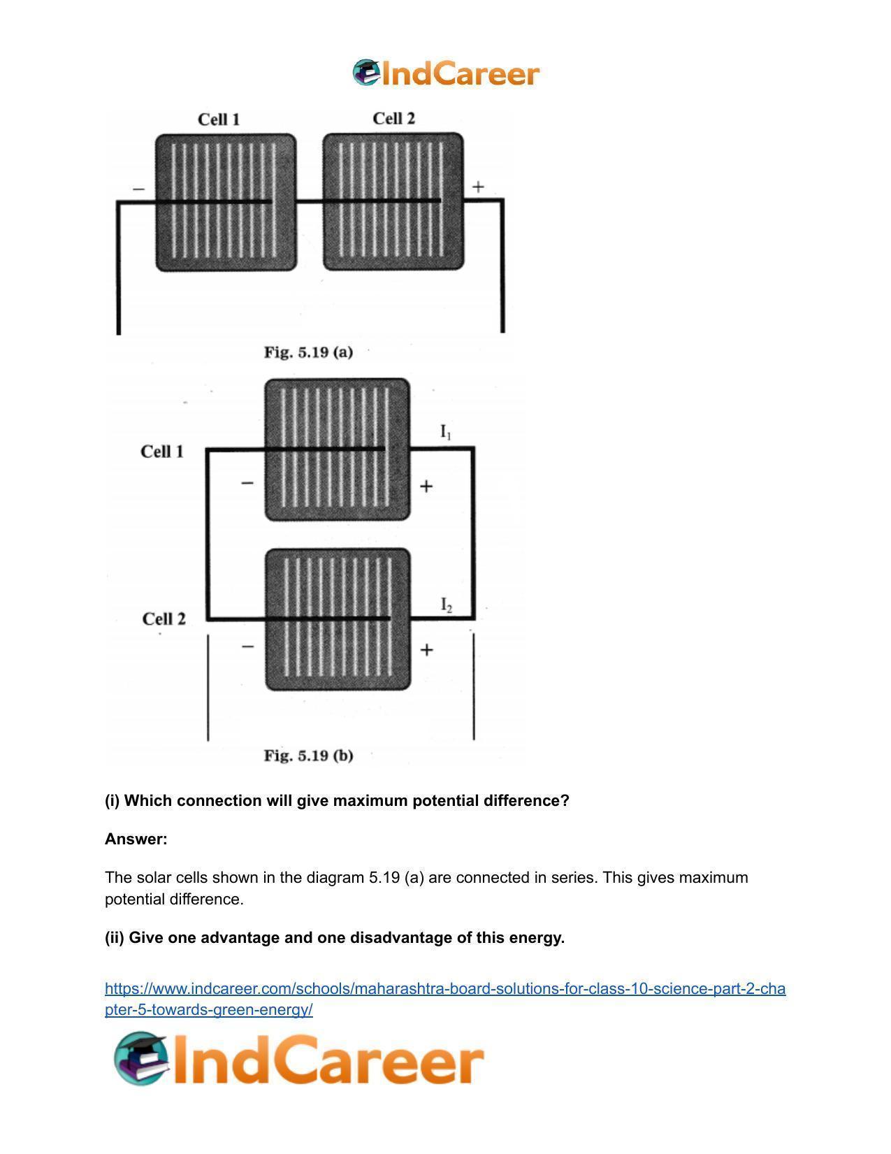 Maharashtra Board Solutions for Class 10- Science (Part 2): Chapter 5- Towards Green Energy - Page 34