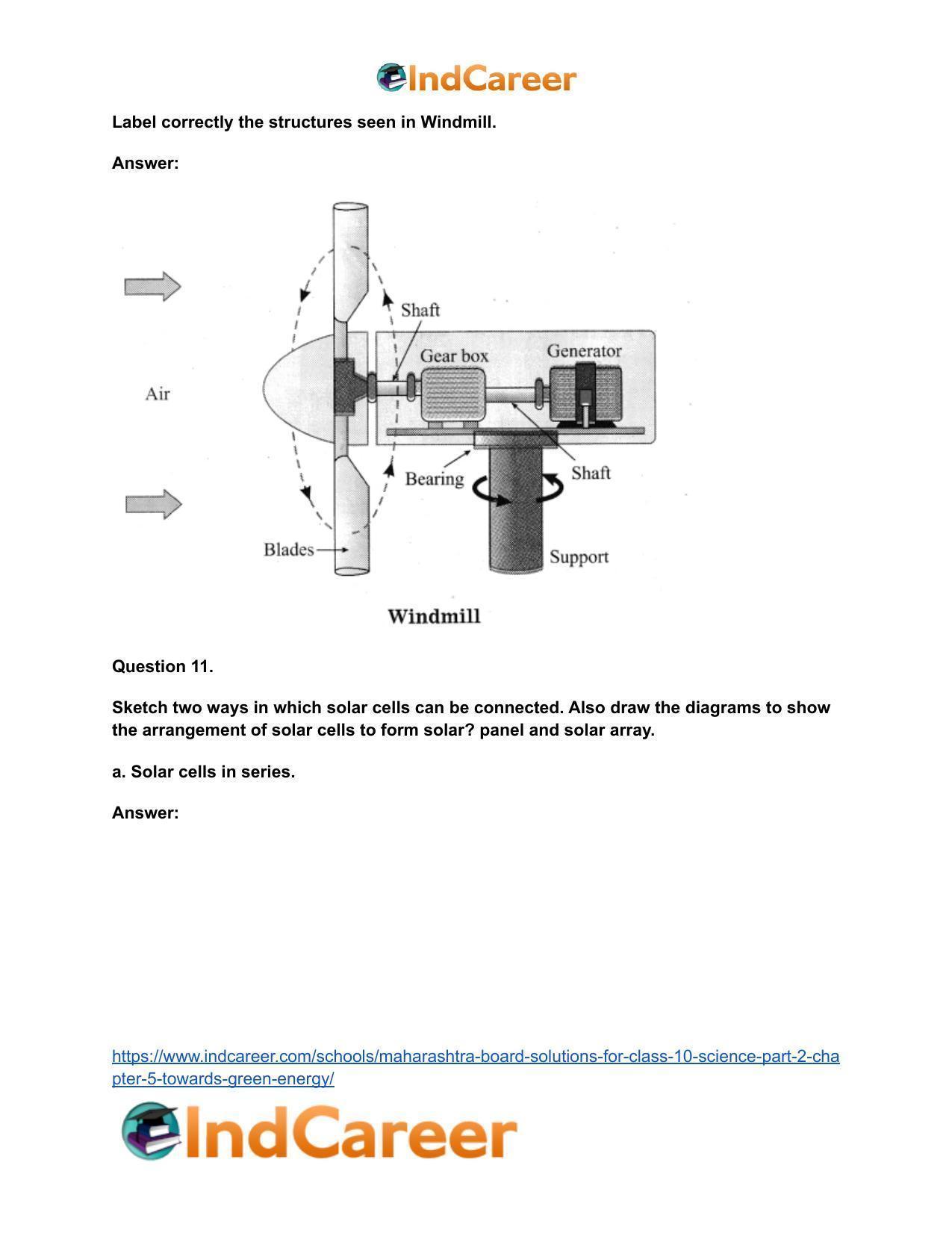 Maharashtra Board Solutions for Class 10- Science (Part 2): Chapter 5- Towards Green Energy - Page 42