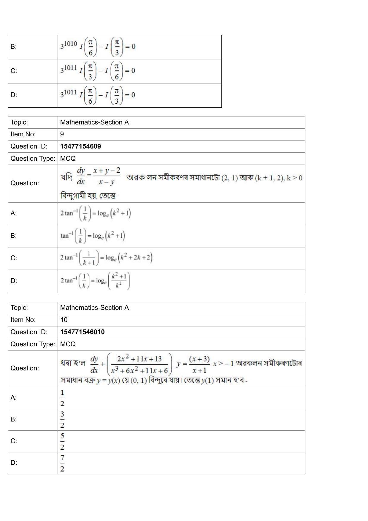 JEE Mains 2022: BTech Assamese (Shift 2) 29-07-2022 Question Paper - Page 4