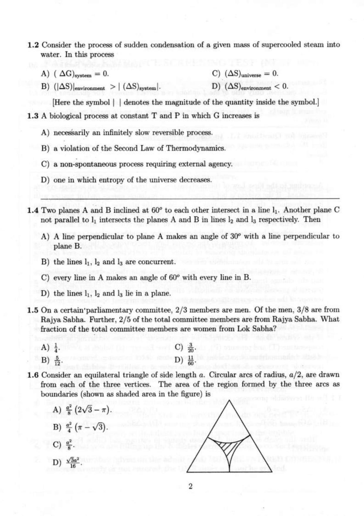 NEST 2009 Question Paper. - Page 4