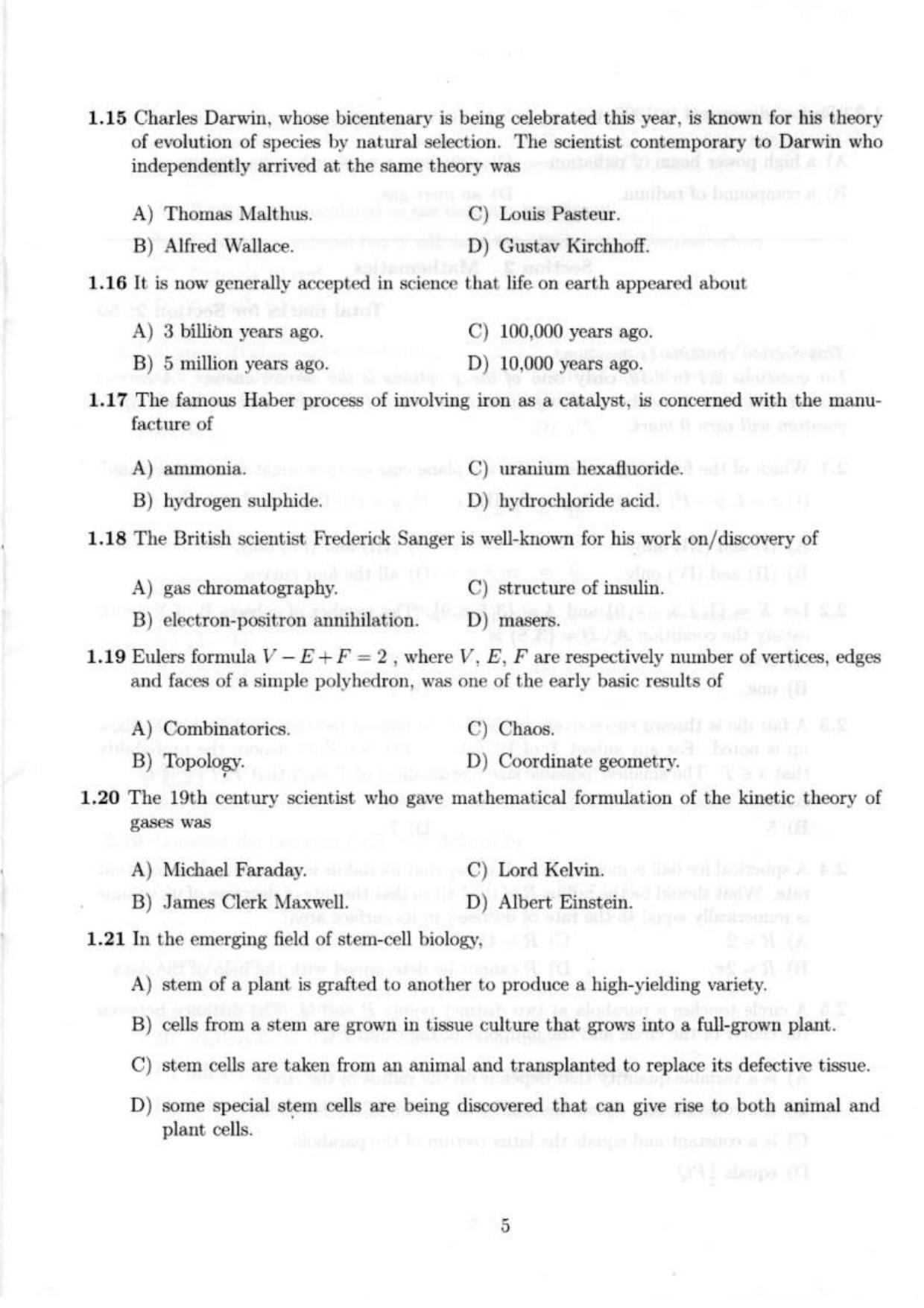 NEST 2009 Question Paper. - Page 7